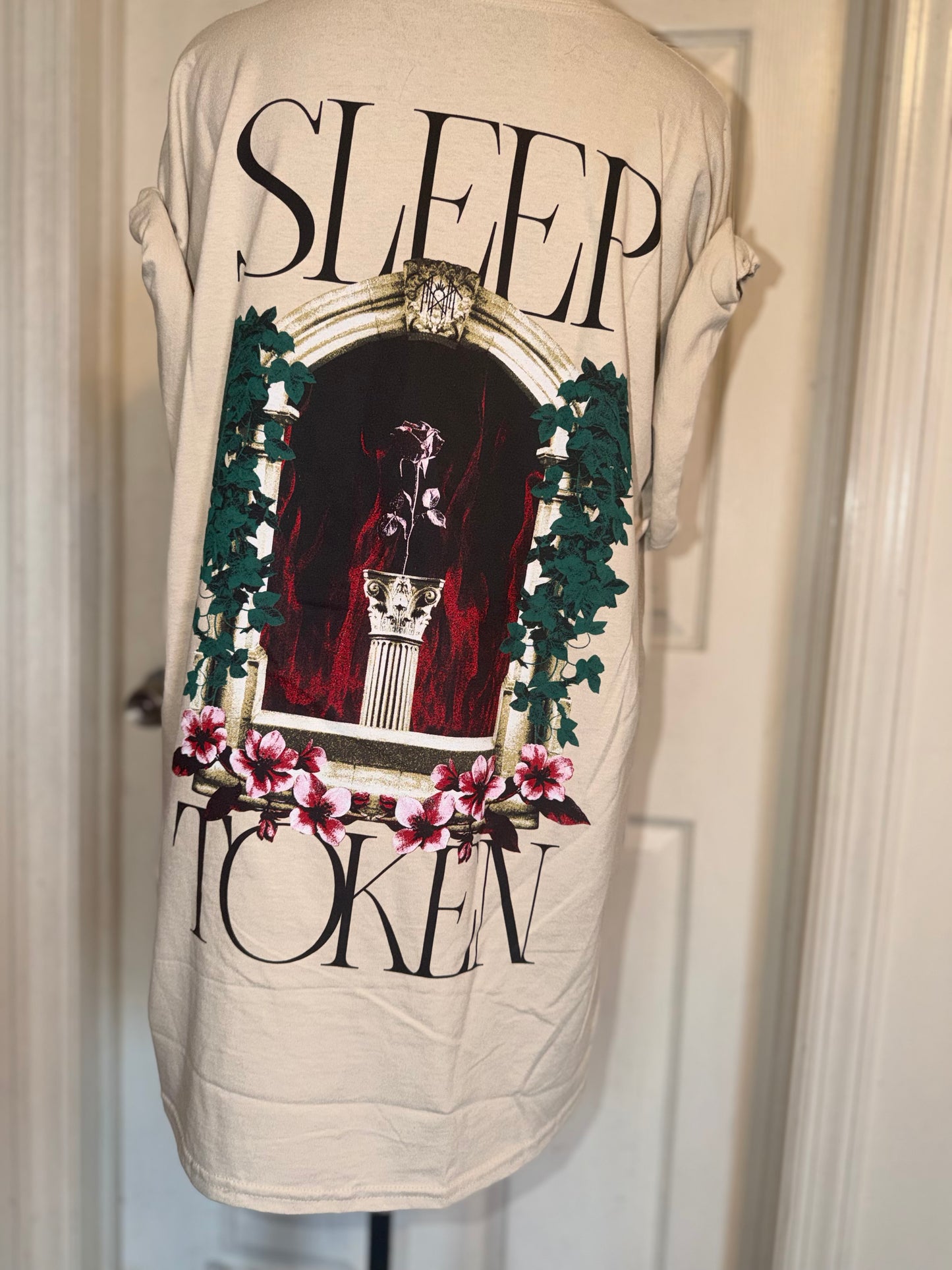 Sleep Token Double Sided Oversized Distressed Tee