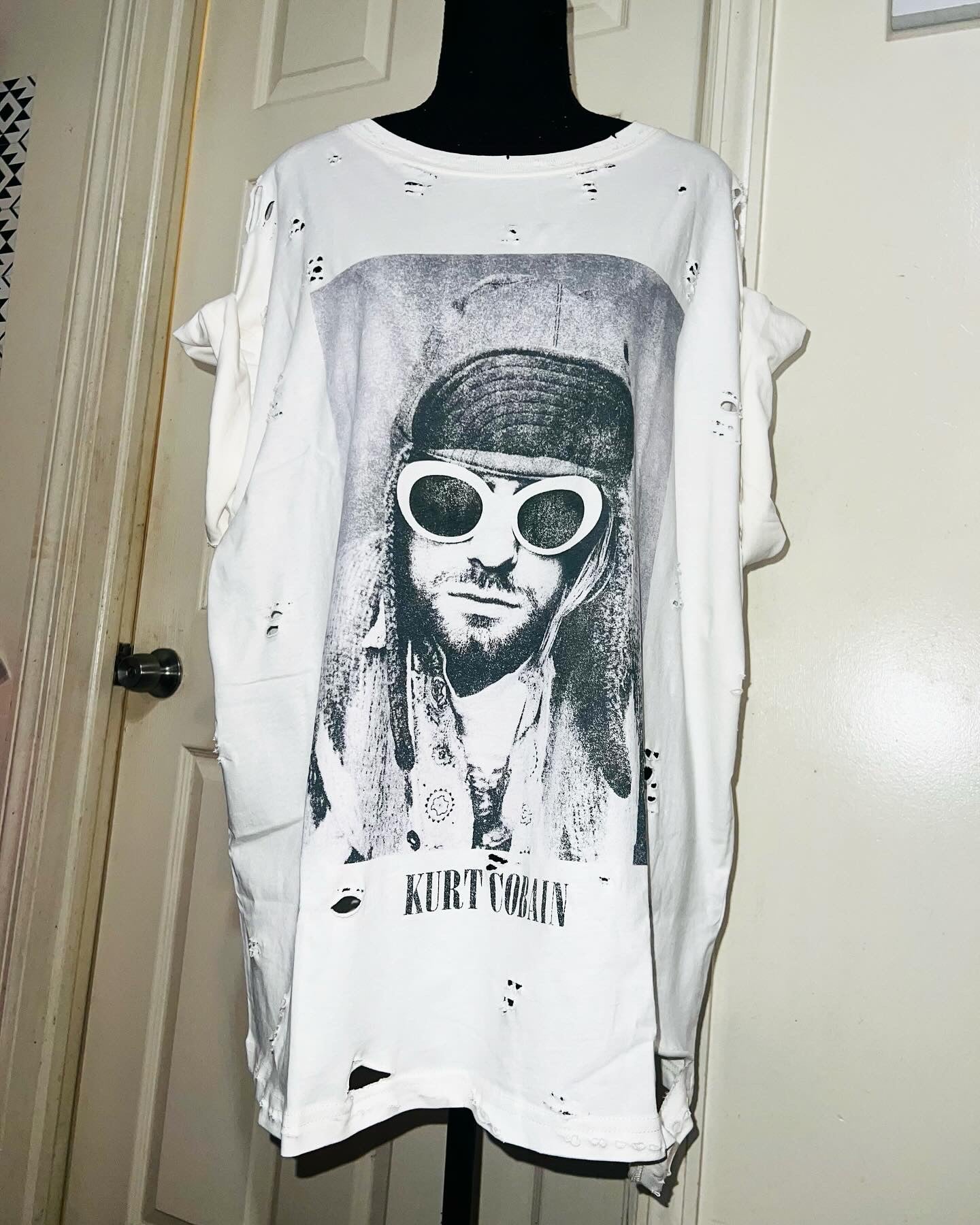 Kurt Cobain Oversized Distressed Tee