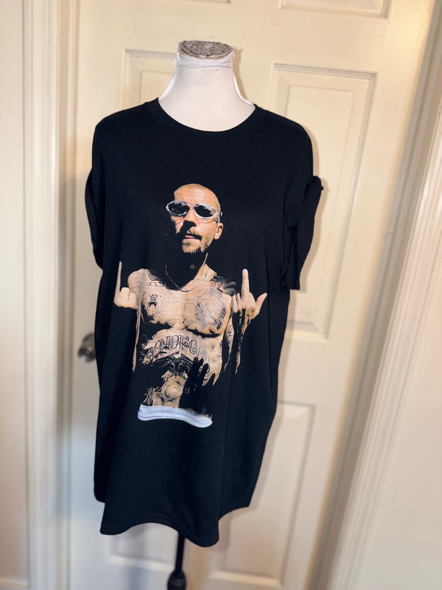 Justin Bieber Oversized Distressed Tee