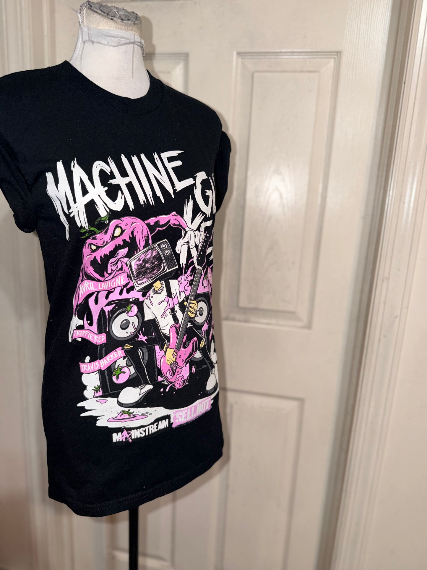 Machine Gun Kelly ft. Avril Lavigne Double Sided Oversized Distressed Tee