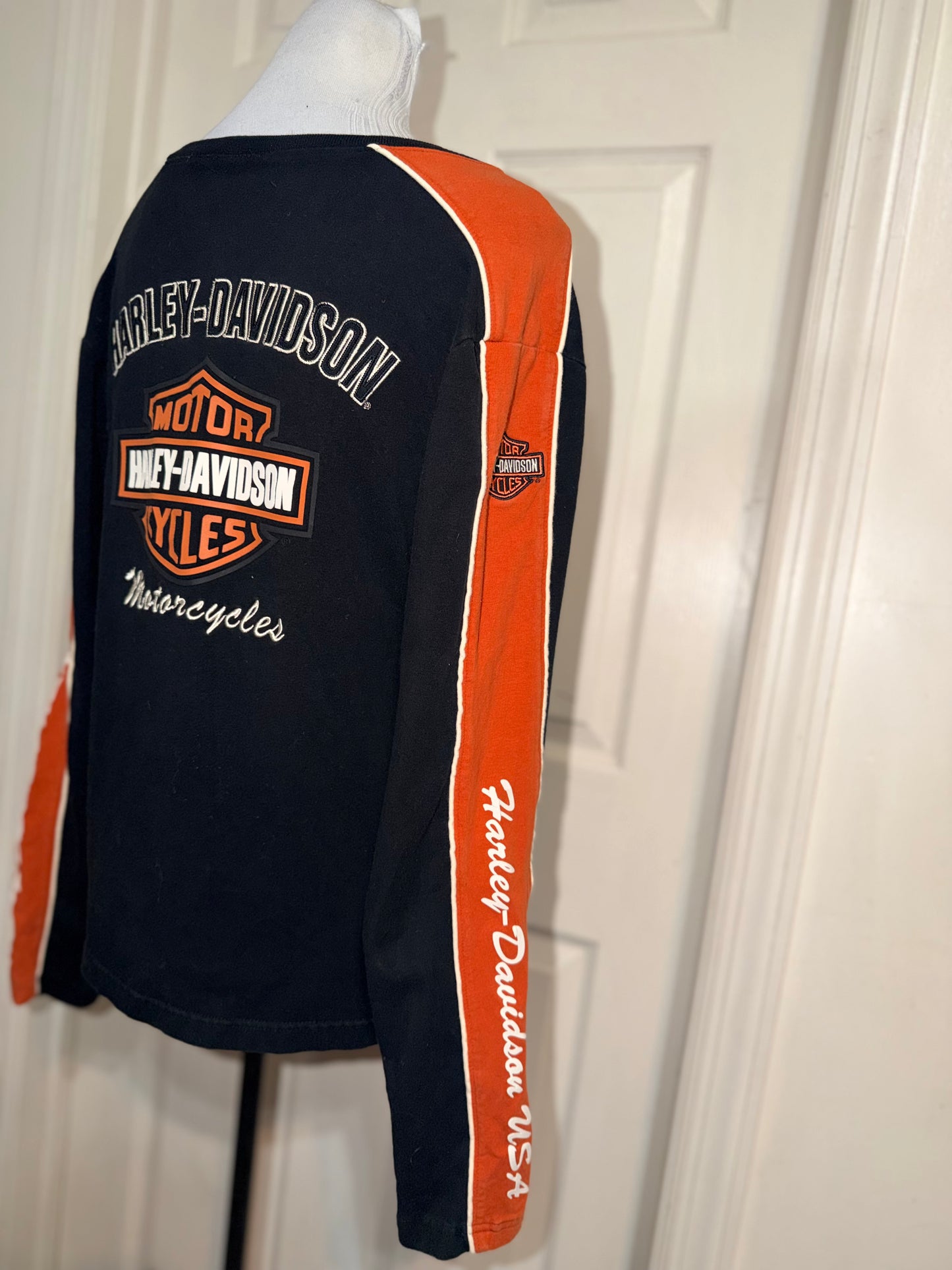 Harley Davidson Double Sided Oversized Long Sleeve Jersey Shirt