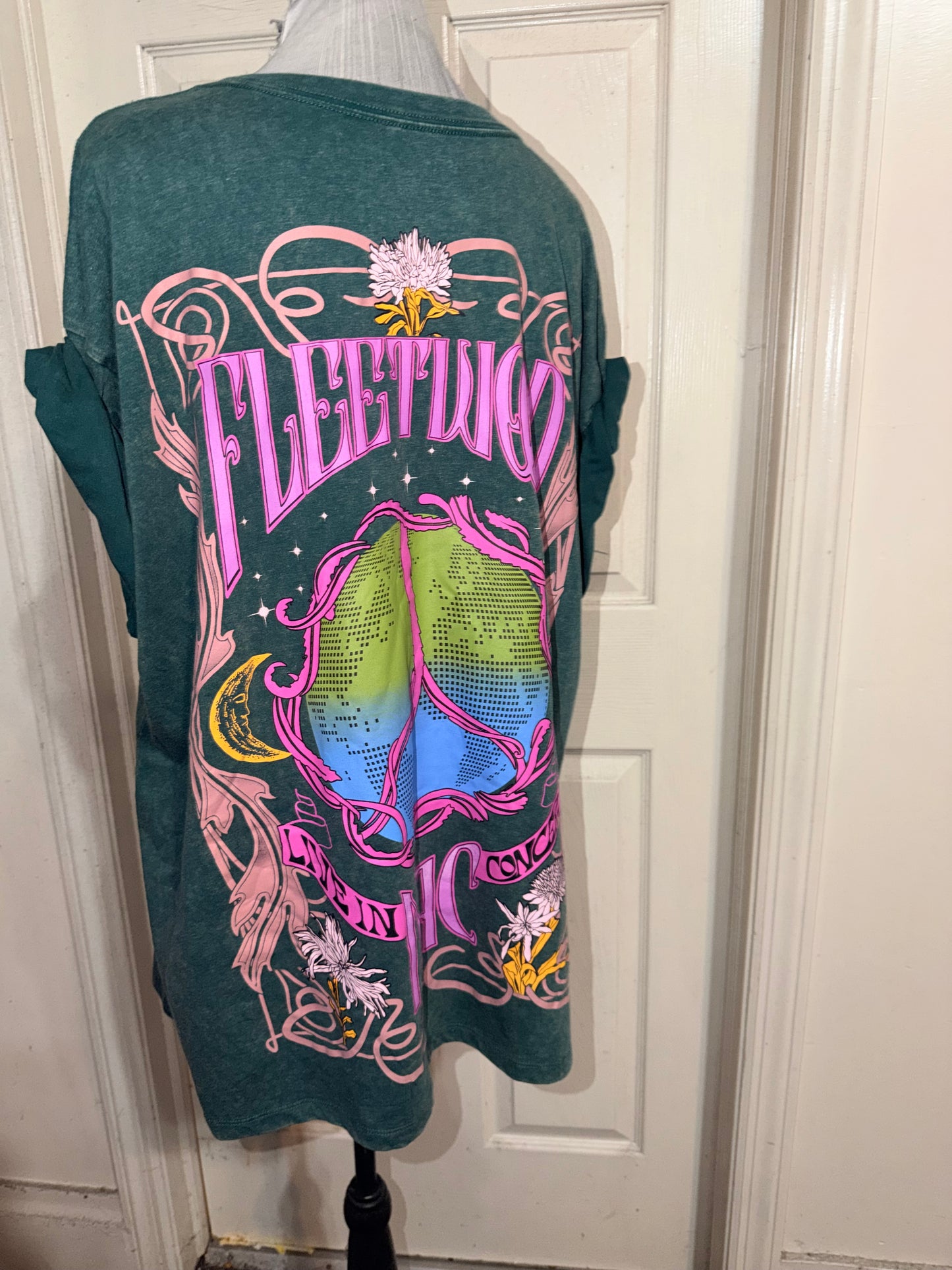 Fleetwood Mac Double Sided Oversized Distressed Tee