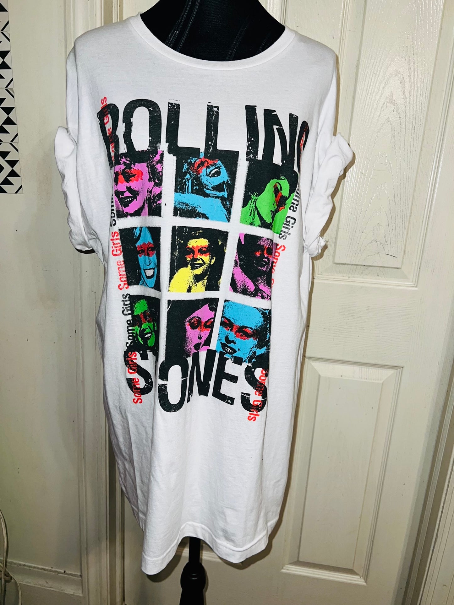 Rolling Stones “Some Girls” Distressed Oversized Tee