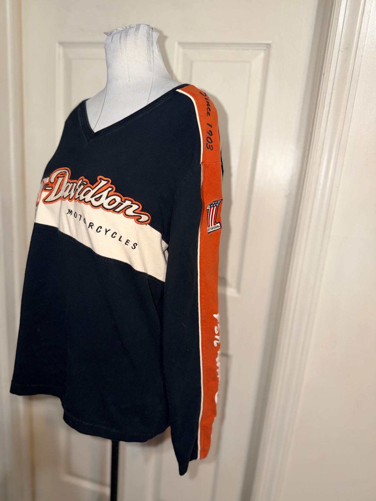 Harley Davidson Double Sided Oversized Long Sleeve Jersey Shirt