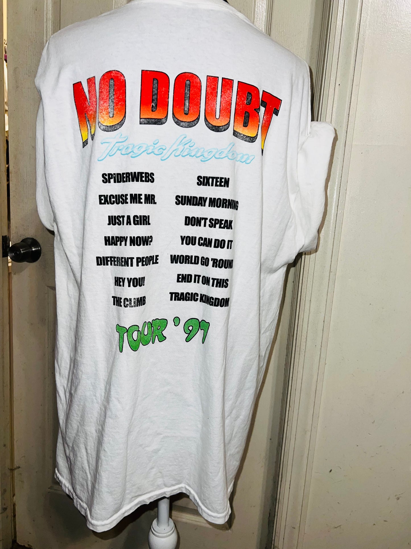 No Doubt Double Sided Oversized Distressed Tee