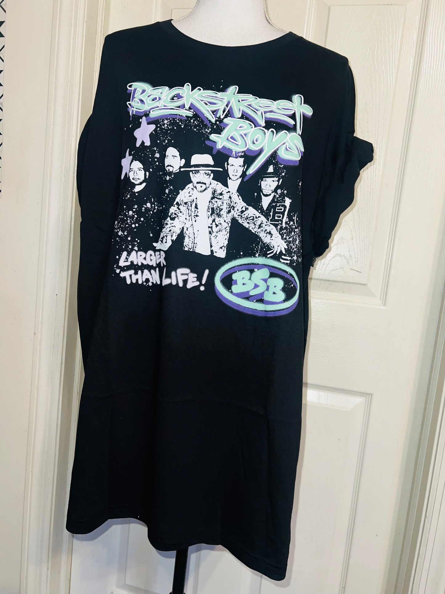 Backstreet Boys Oversized Distressed Tee