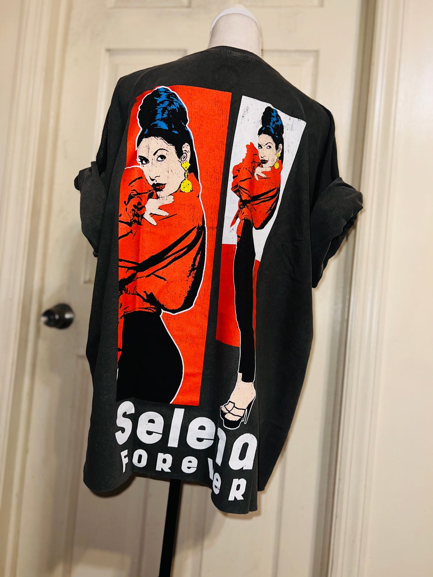 Selena Double Sided Oversized Distressed Tee