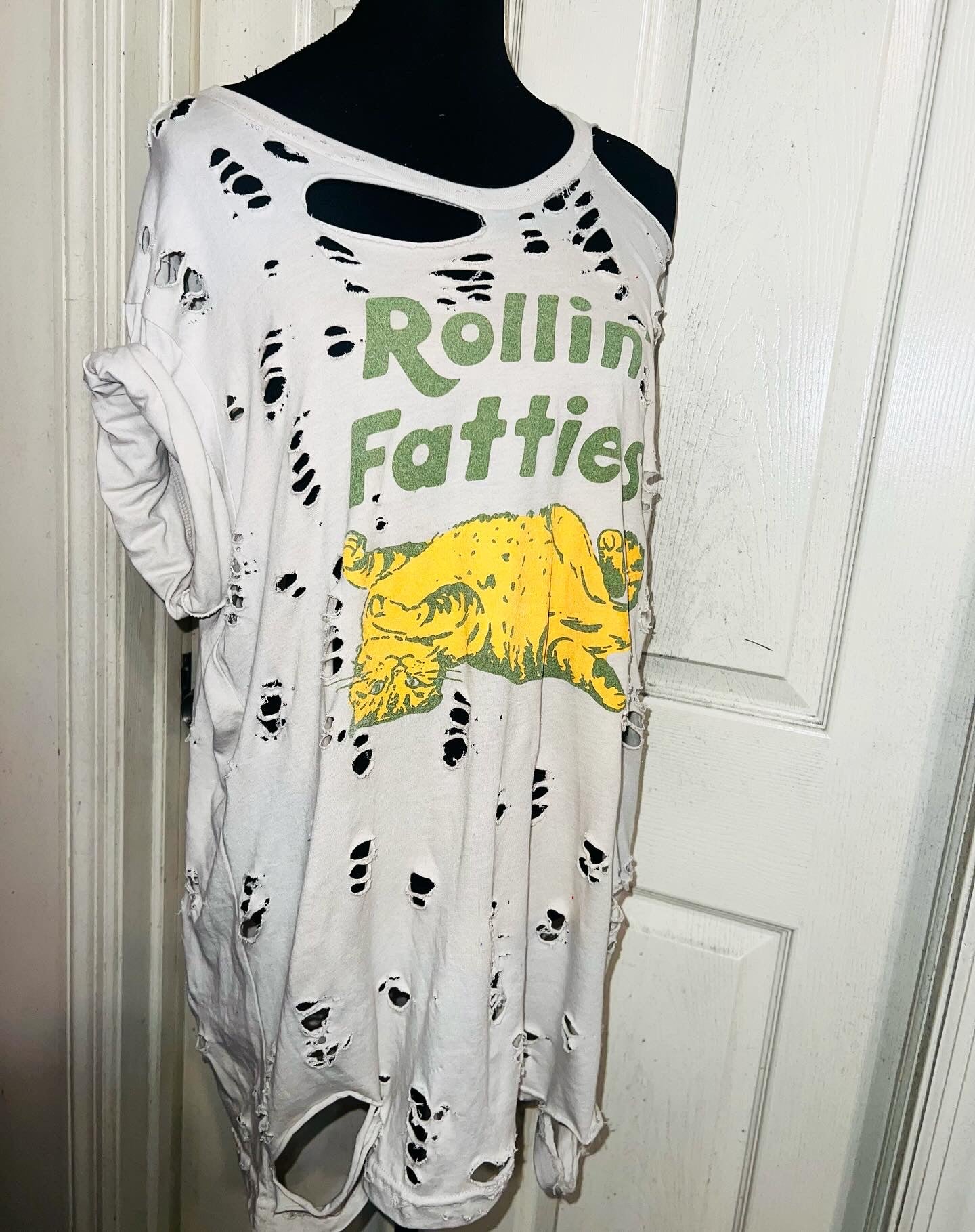 Rollin’ Fatties Oversized Distressed Tee