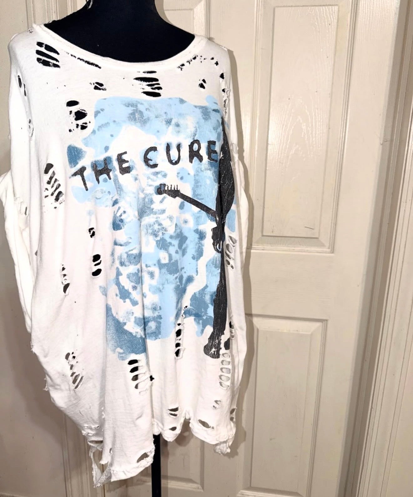 The Cure Double Sided Oversized Distressed Tee