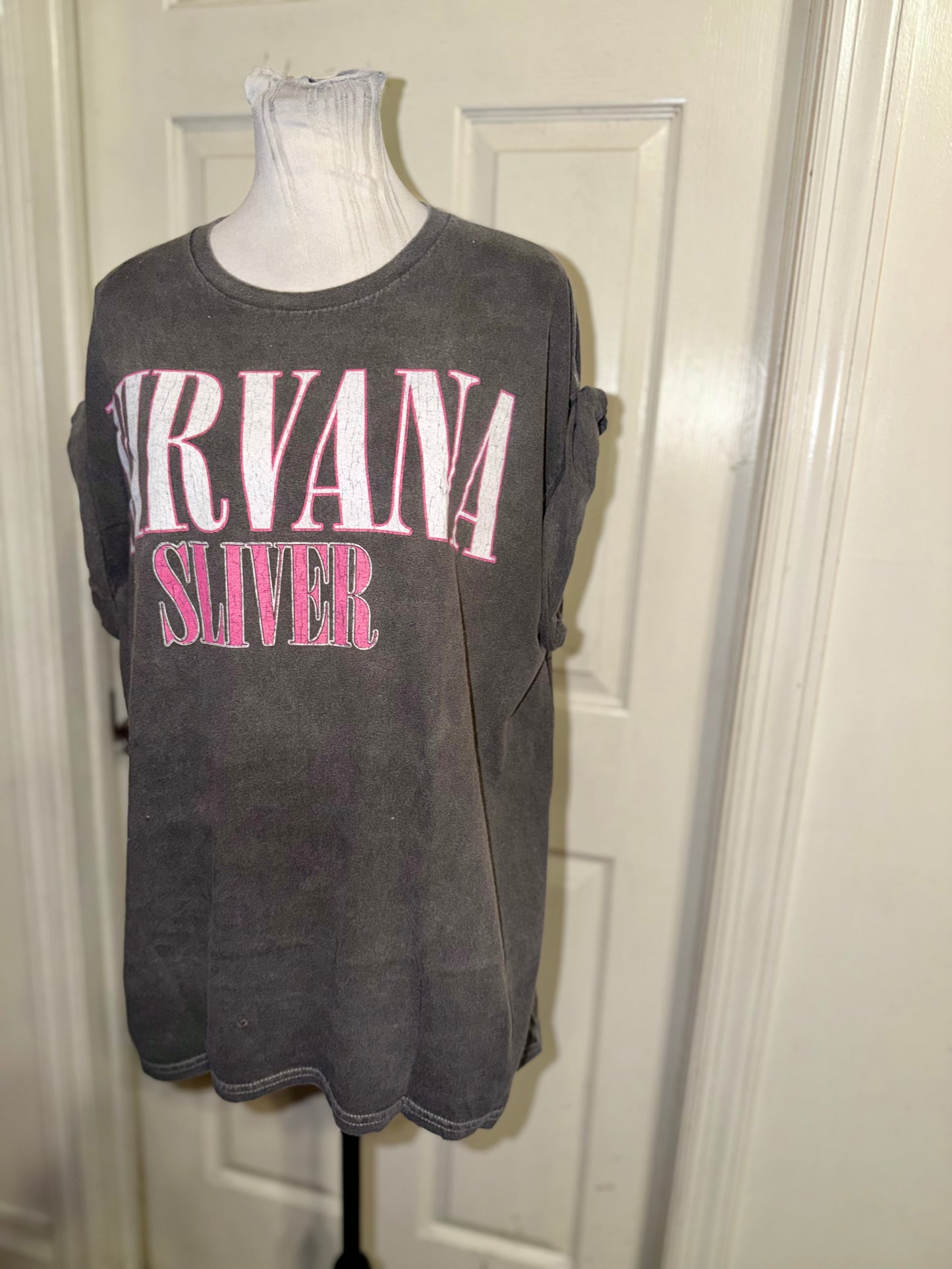 Nirvana Double Sided Oversized Distressed Tee (Copy)