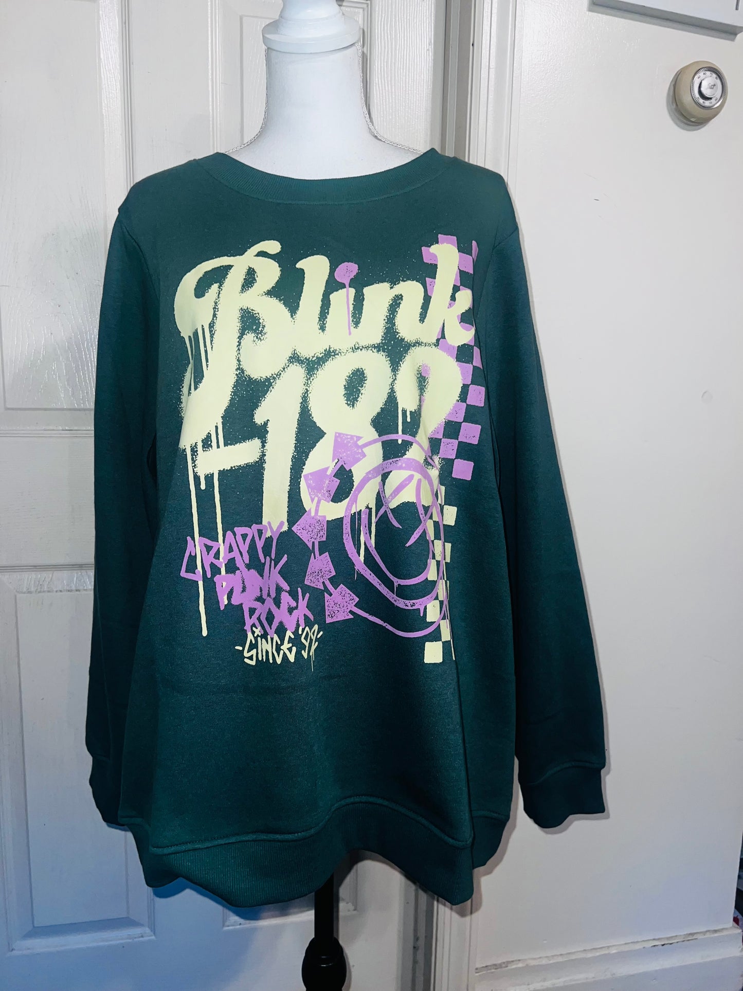 Blink 182 Oversized Distressed Sweatshirt