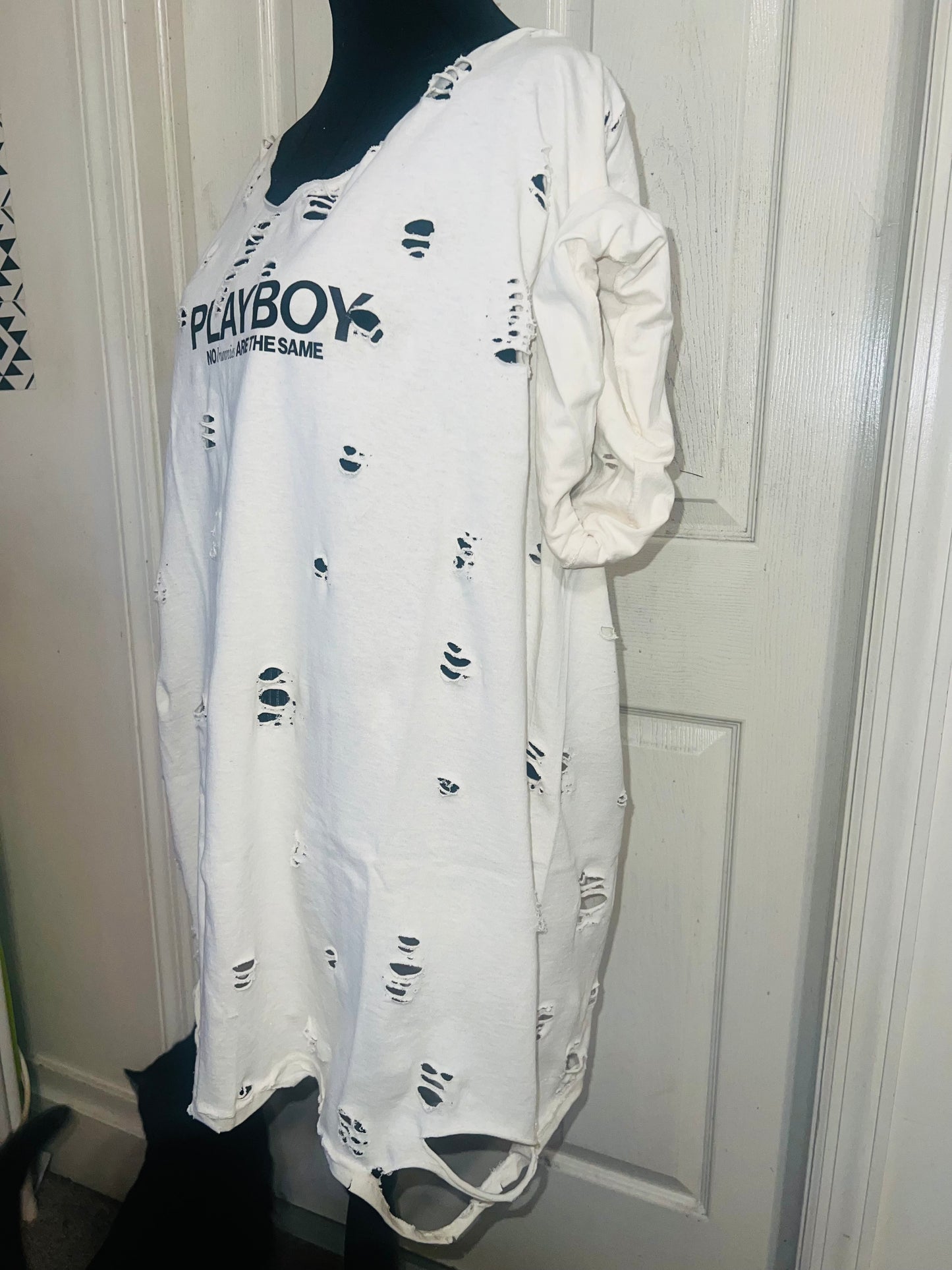 Playboy Double Sided Oversized Distressed Tee