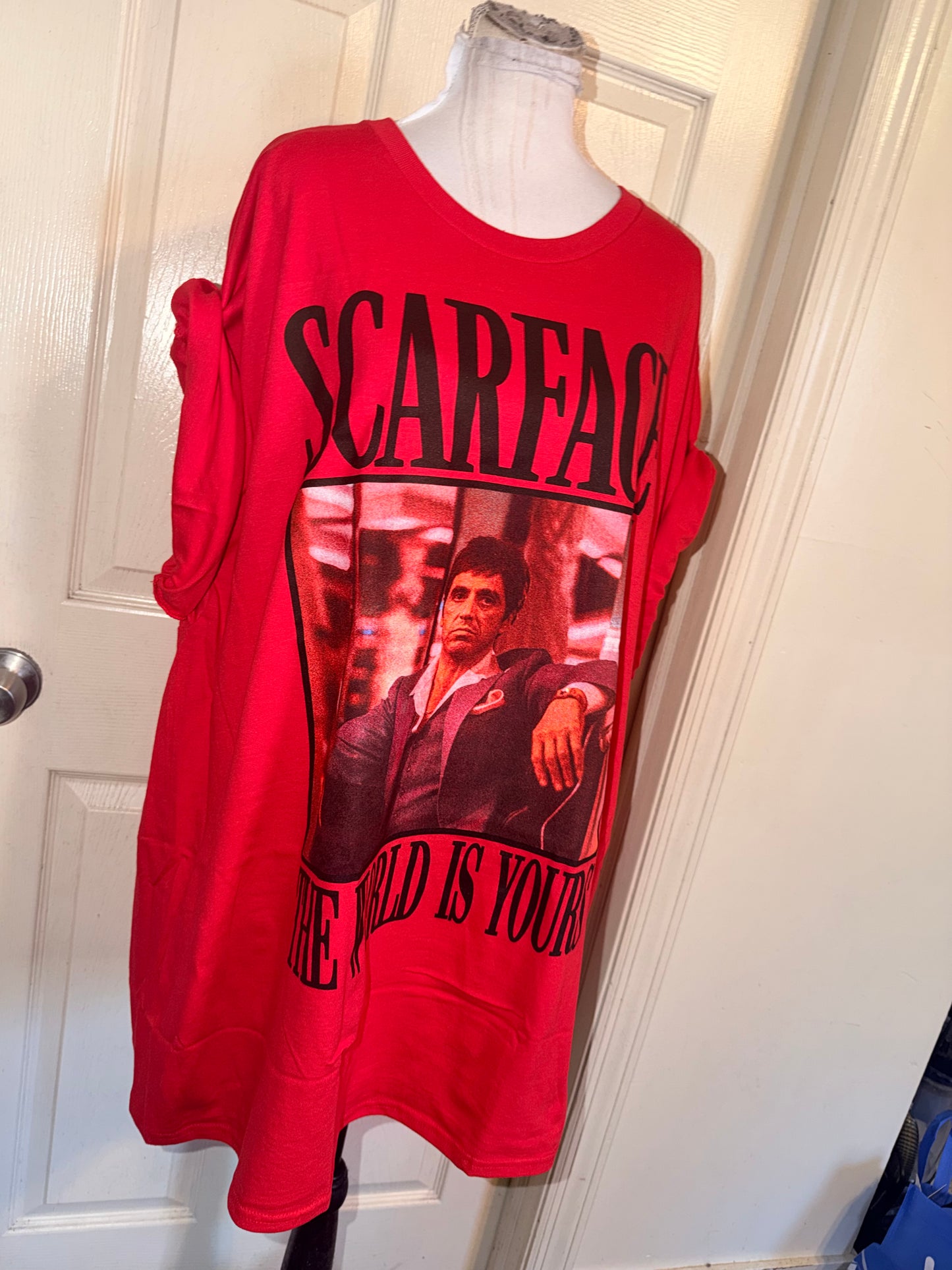 Scarface Oversized Distressed Tee