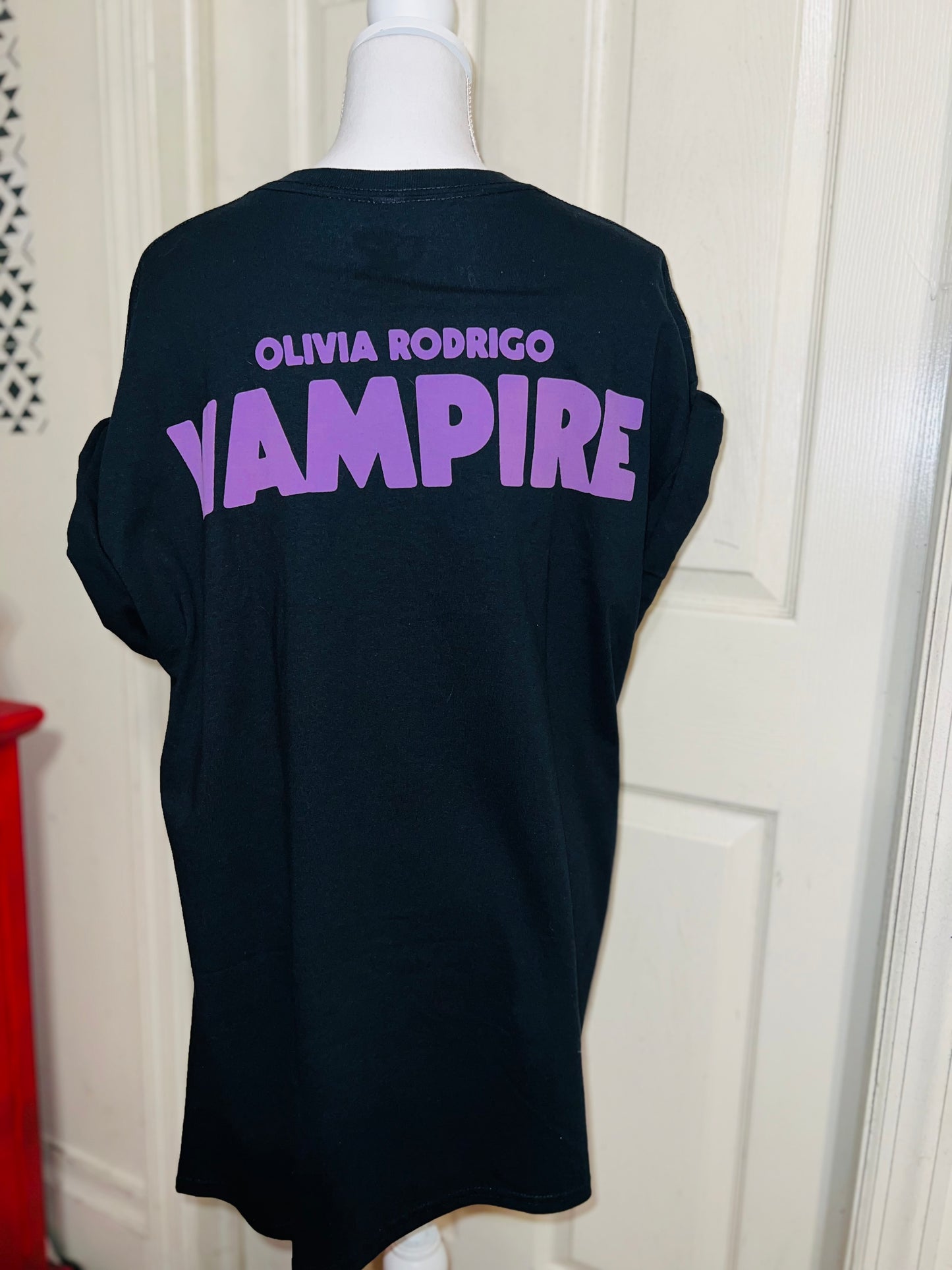 Olivia Rodrigo Double Sided Vampire Distressed Tee