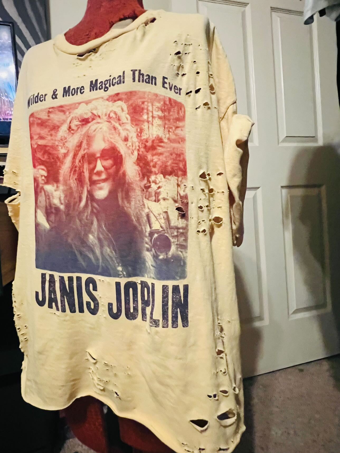 Janis Joplin Oversized Distressed Tee