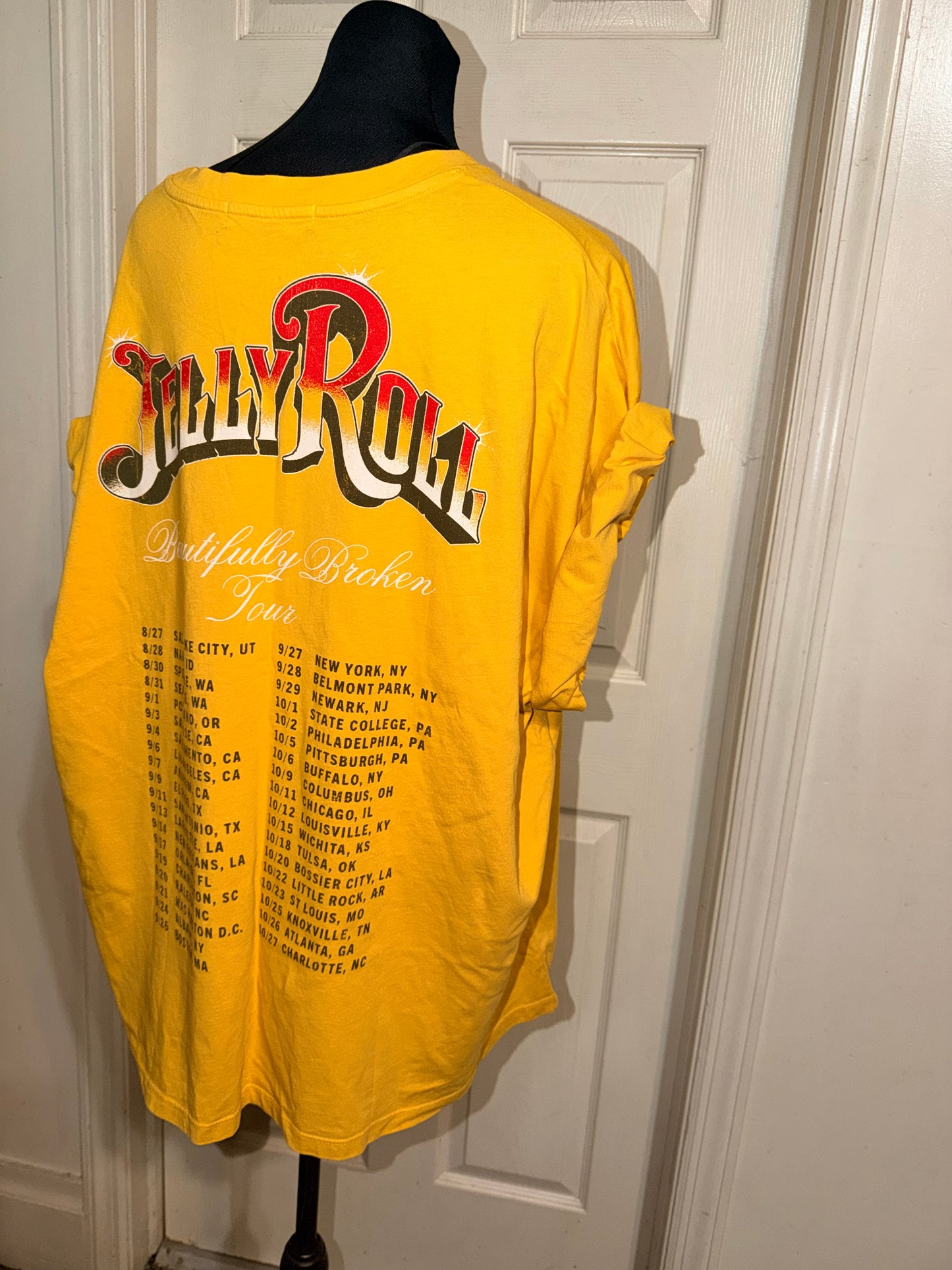 Jelly Roll Double Sided Oversized Distressed Tee