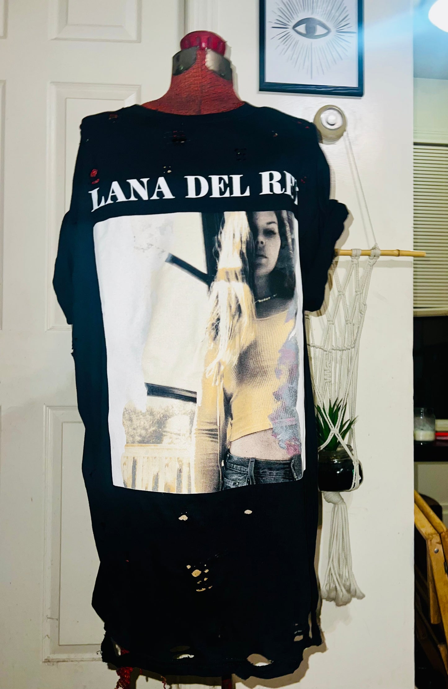 Lana Del Rey Oversized Distressed Tee