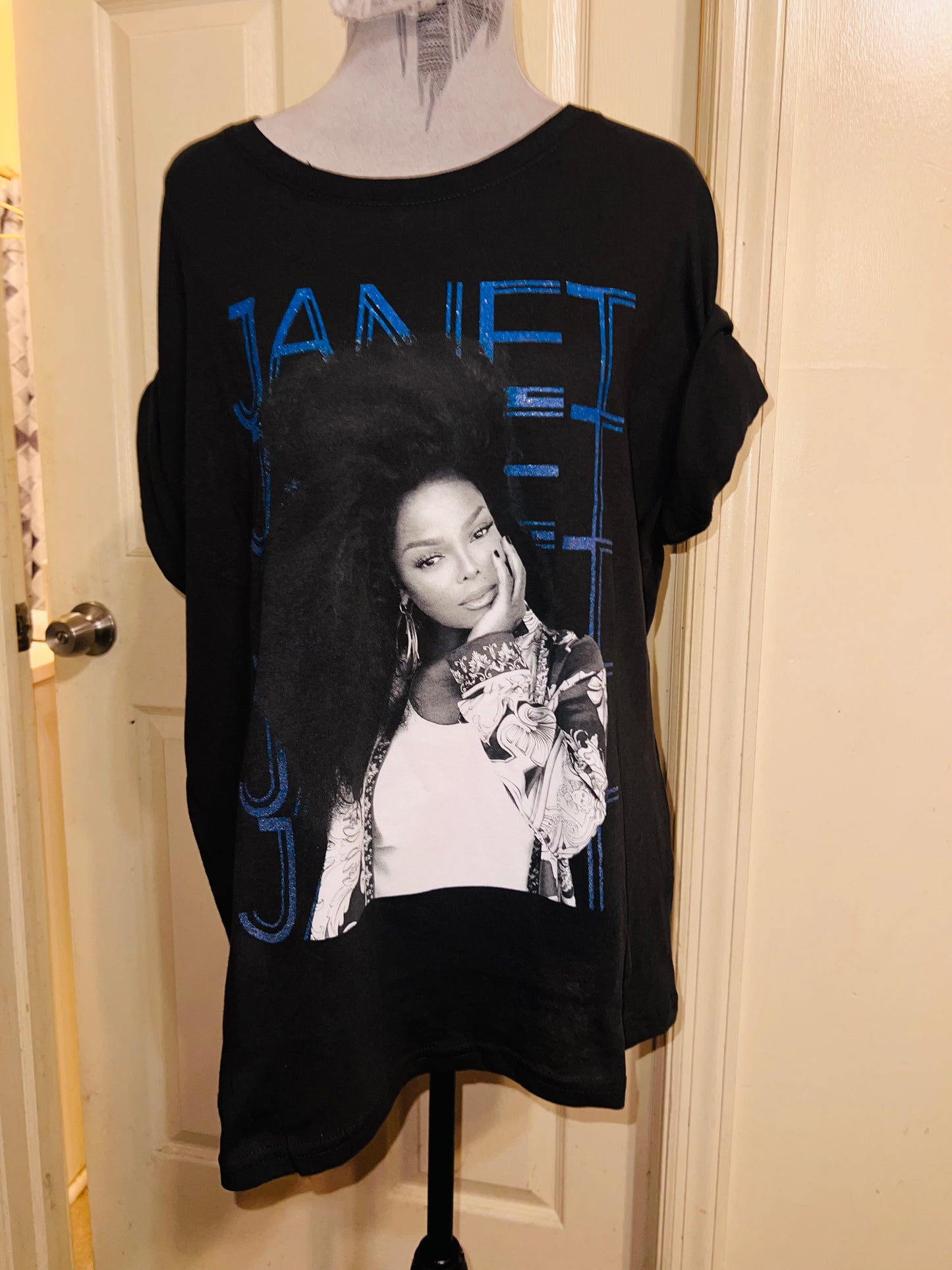 Janet Jackson Oversized Distressed Tee