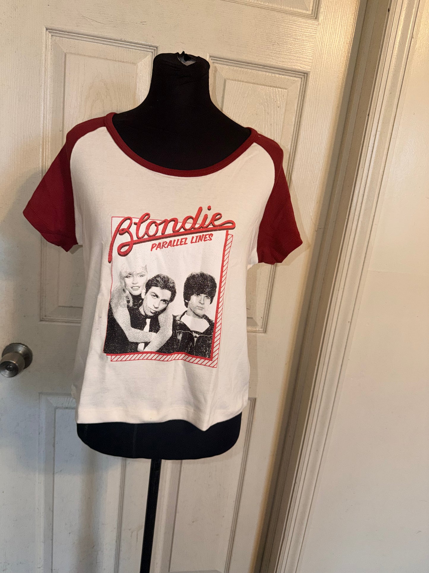 Blondie Distressed Raglan Baby Tee
