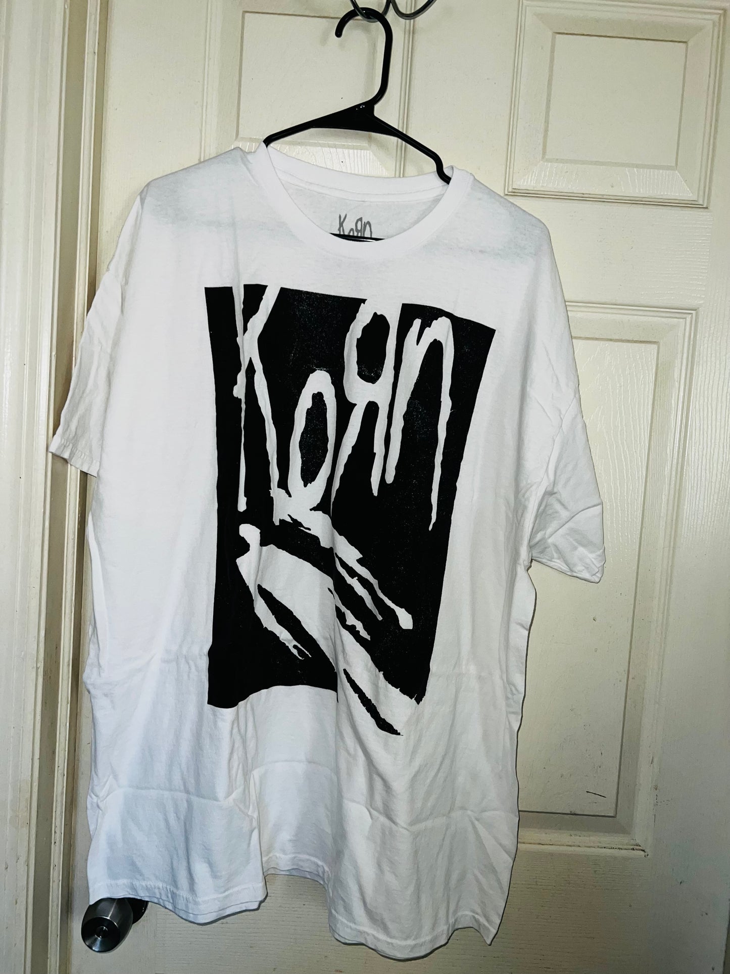 Korn Oversized Distressed T-Shirt