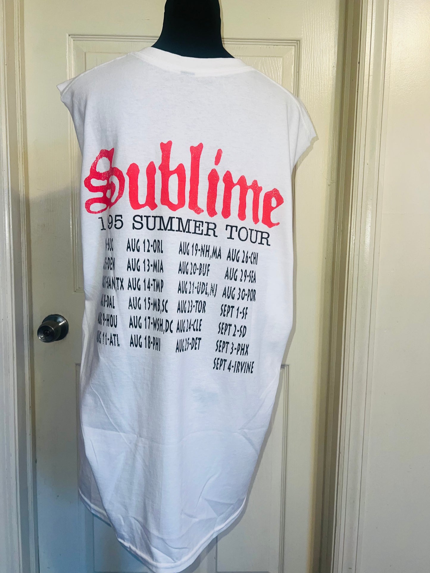 Sublime Double Sided Oversized Distressed Tank