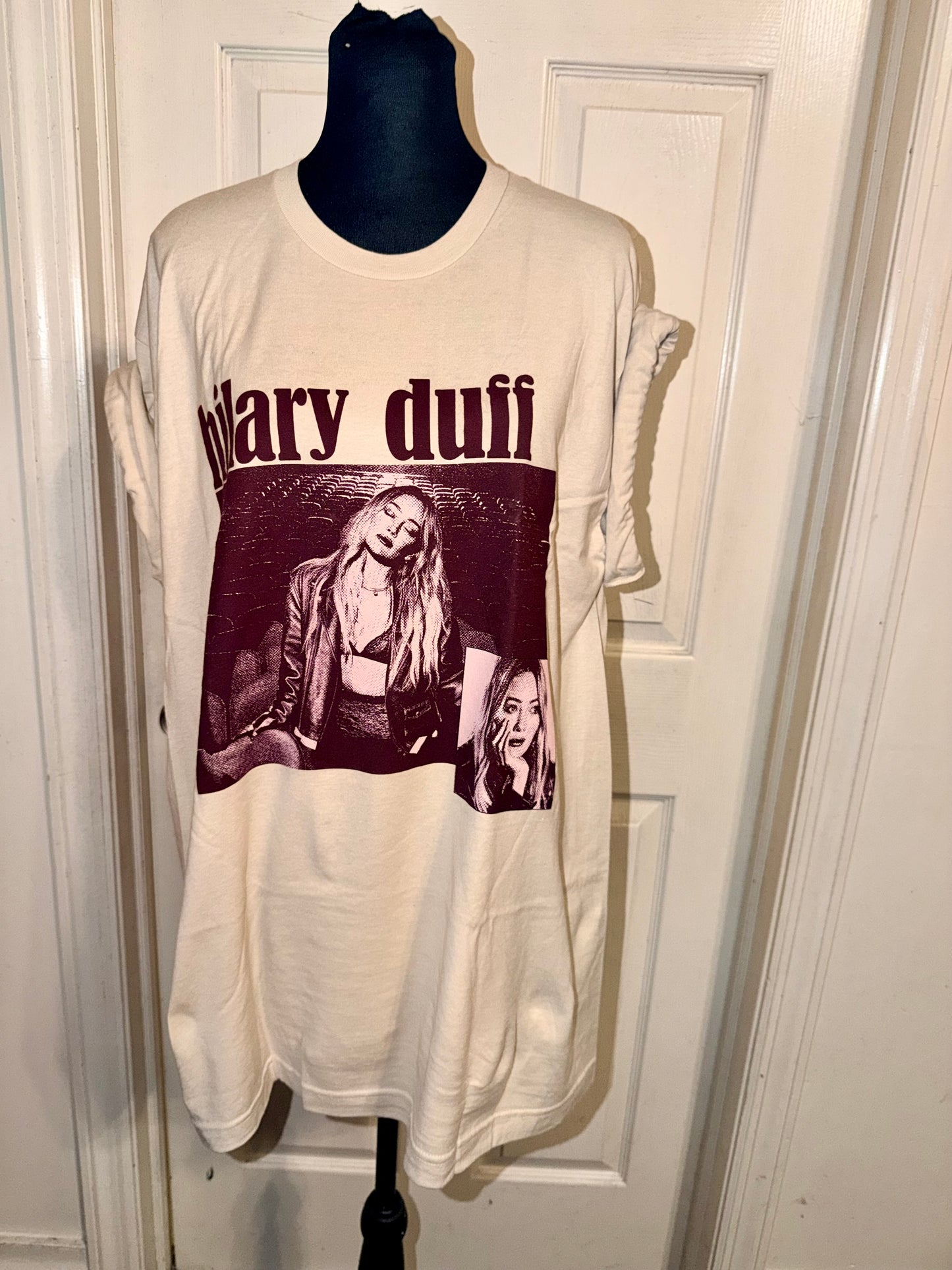 Hilary Duff Double Sided Oversized Tee