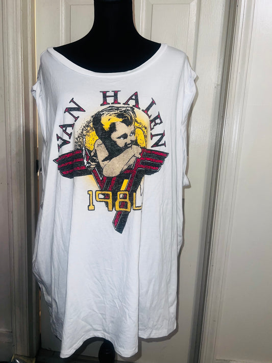 Van Halen Oversized Distressed Tee