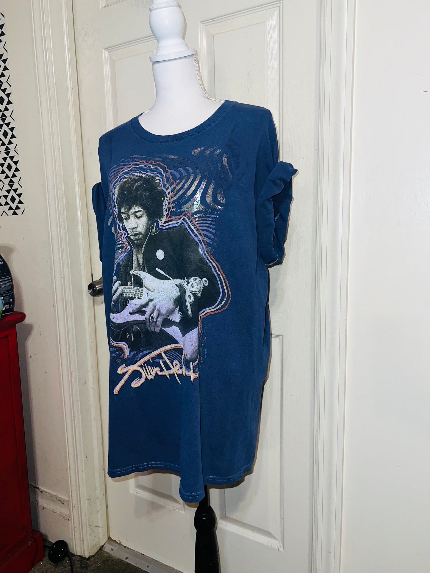 Jimi Hendrix Oversized Distressed Tee