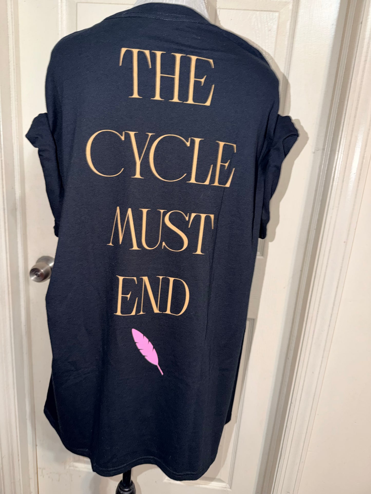 Sleep Token Double Sided Oversized Distressed Tee
