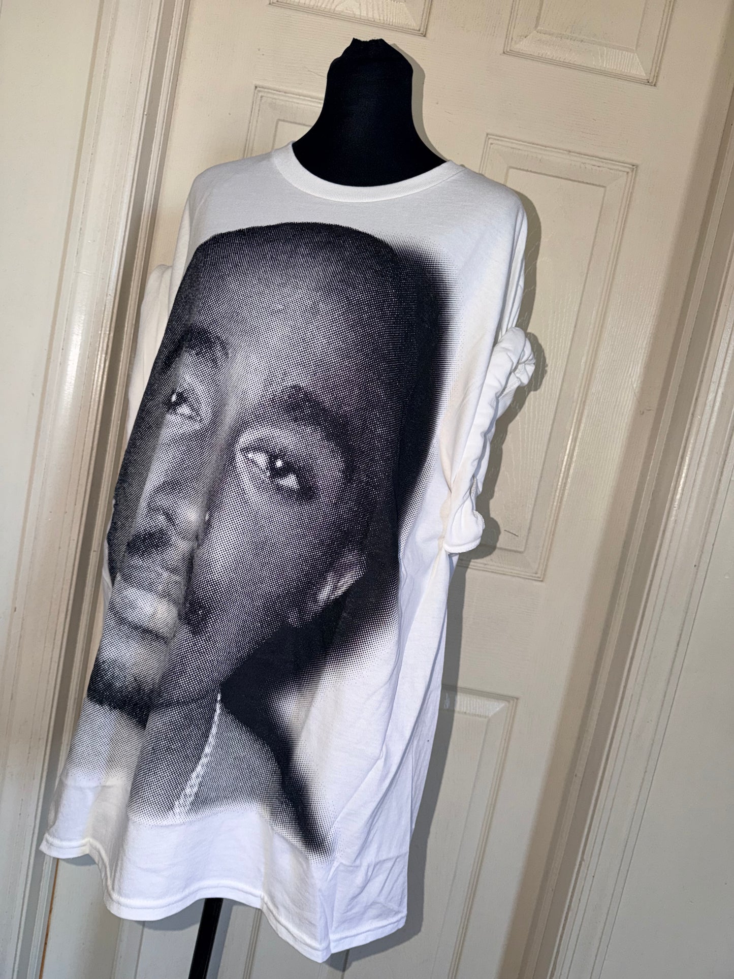 Tupac Double Sided Oversized Distressed Tee