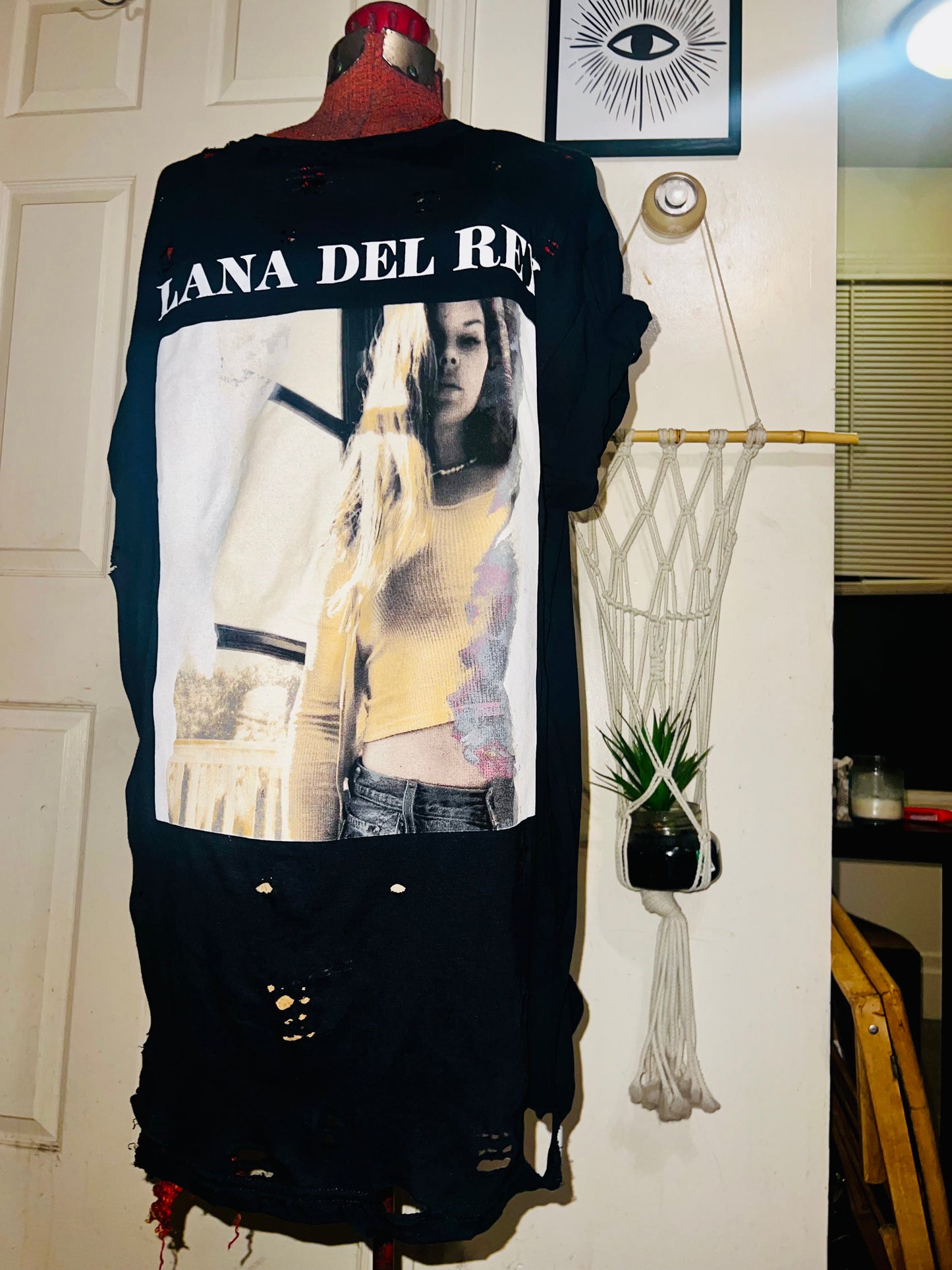 Lana Del Rey Oversized Distressed Tee