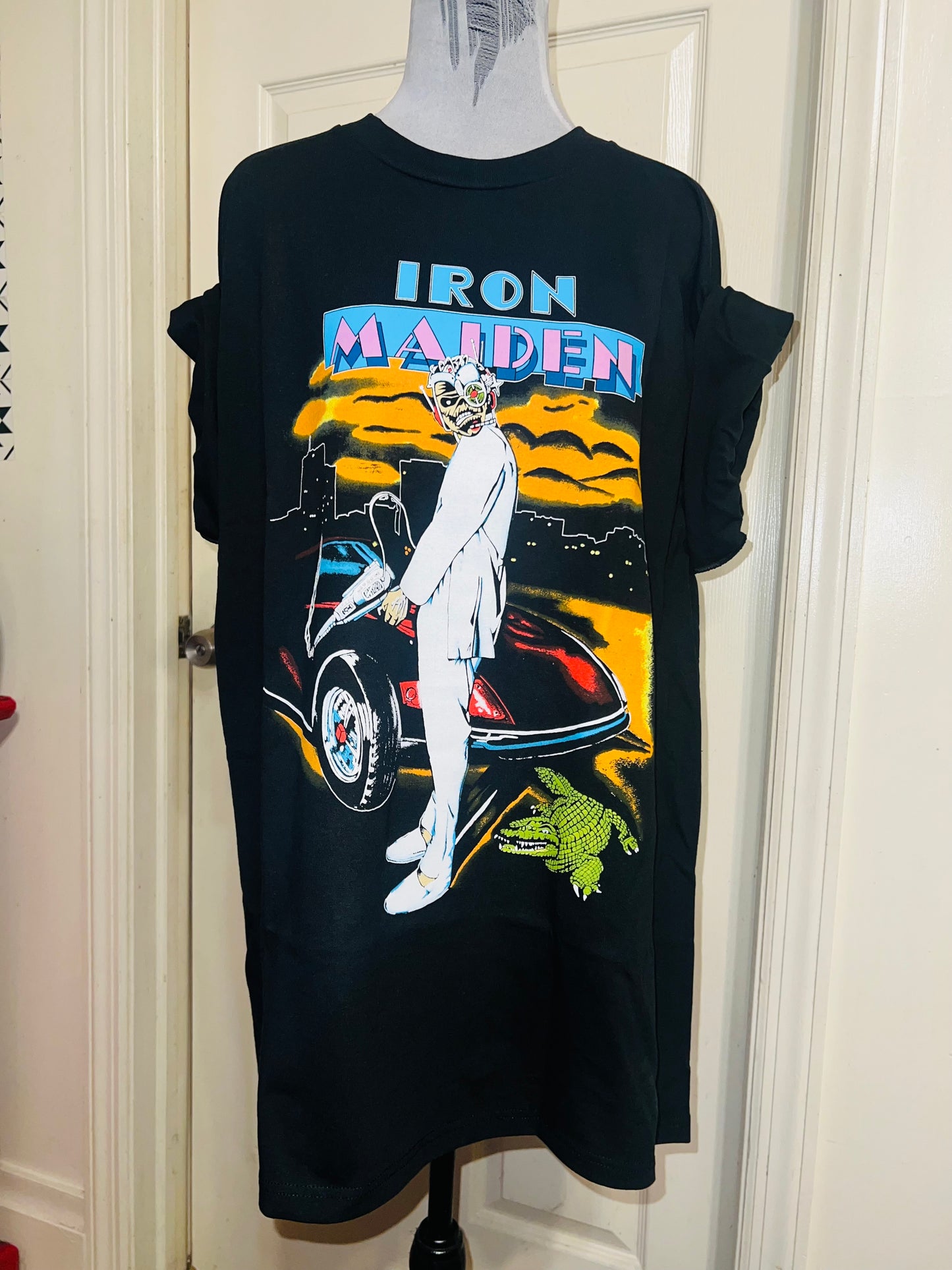 Iron Maiden Double Sided Oversized Distressed Tee