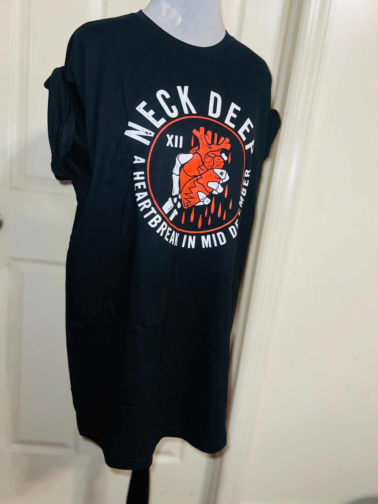 Neck Deep Oversized Distressed Tee