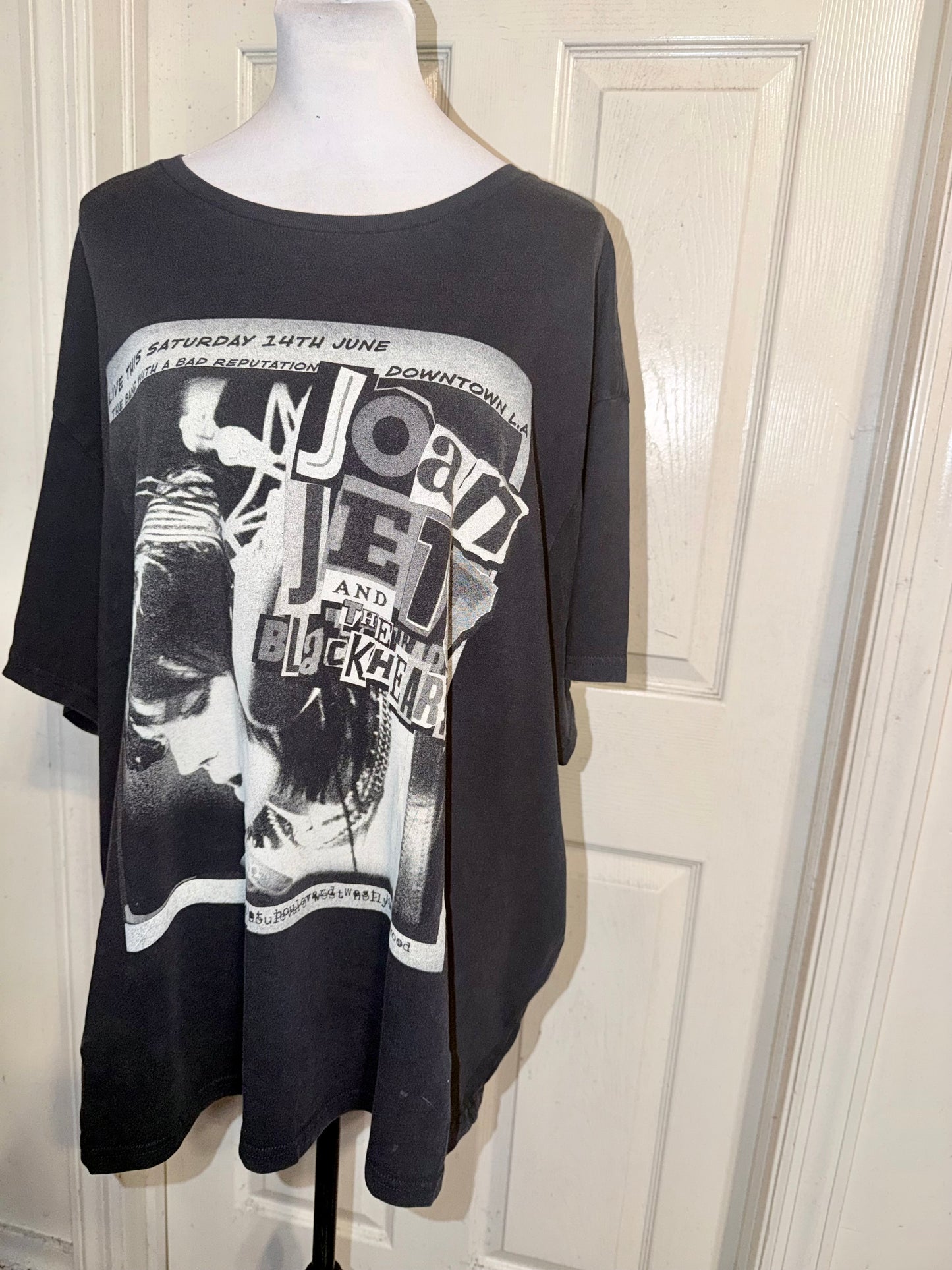 Joan Jett and the Blackhearts Double Sided Oversized Distressed Tee