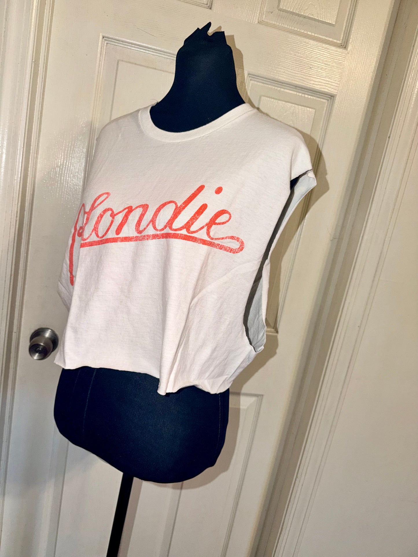 Blondie Oversized Distressed Cropped Tank