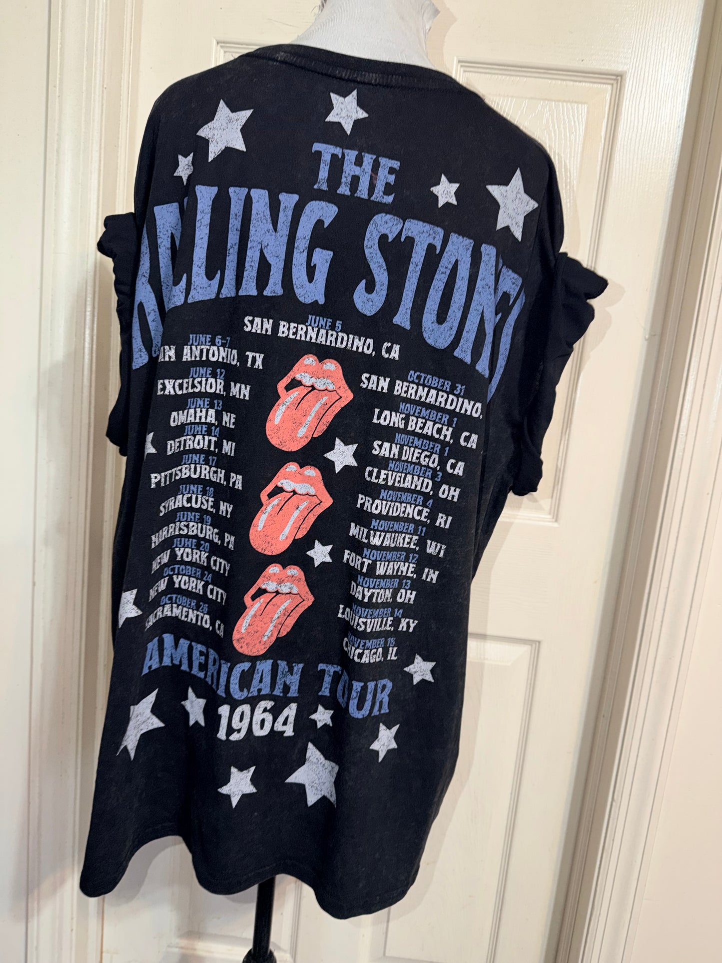 The Rolling Stones Double Sided Oversized Distressed Tee