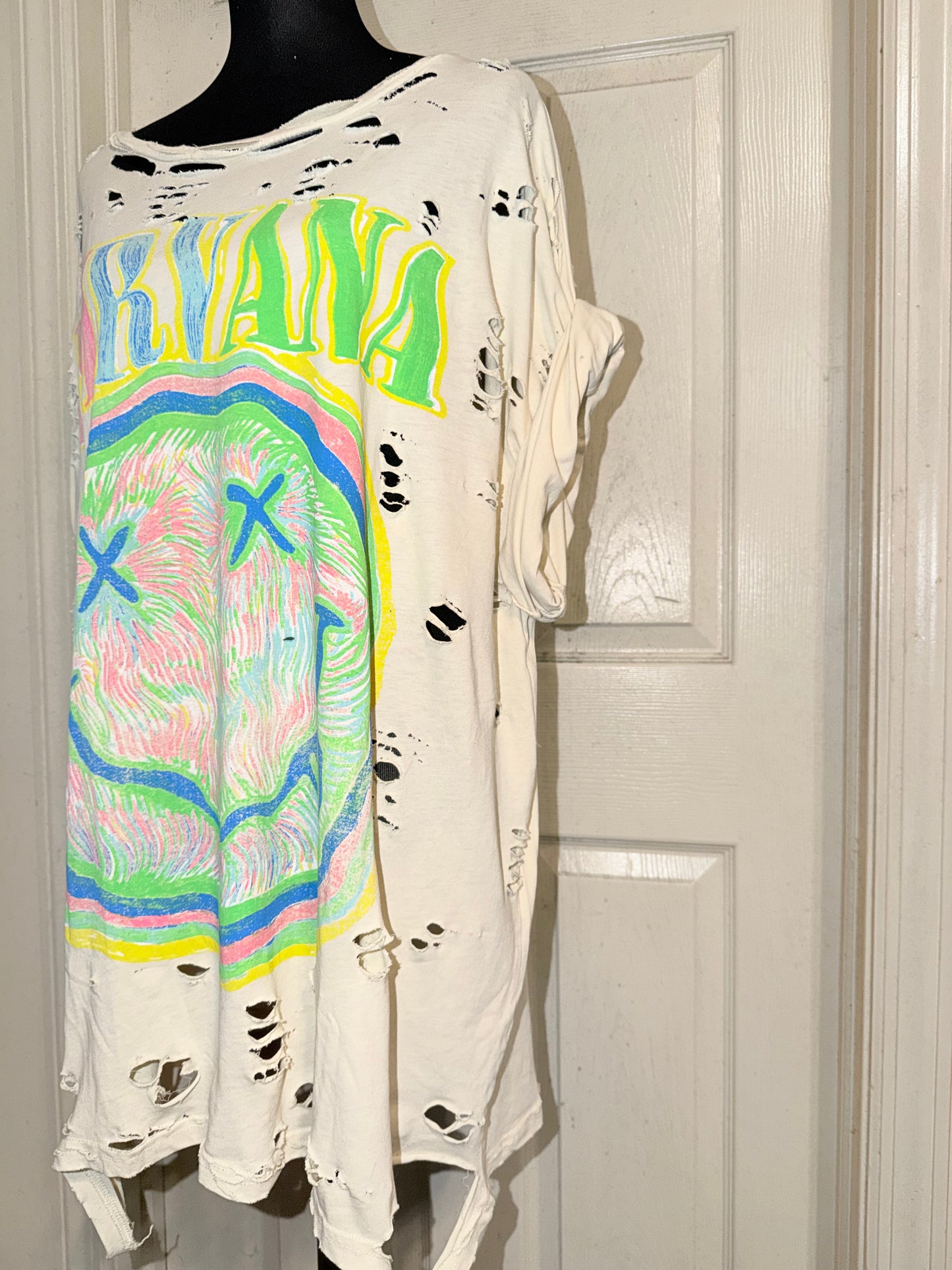 Nirvana Oversized Distressed Tee