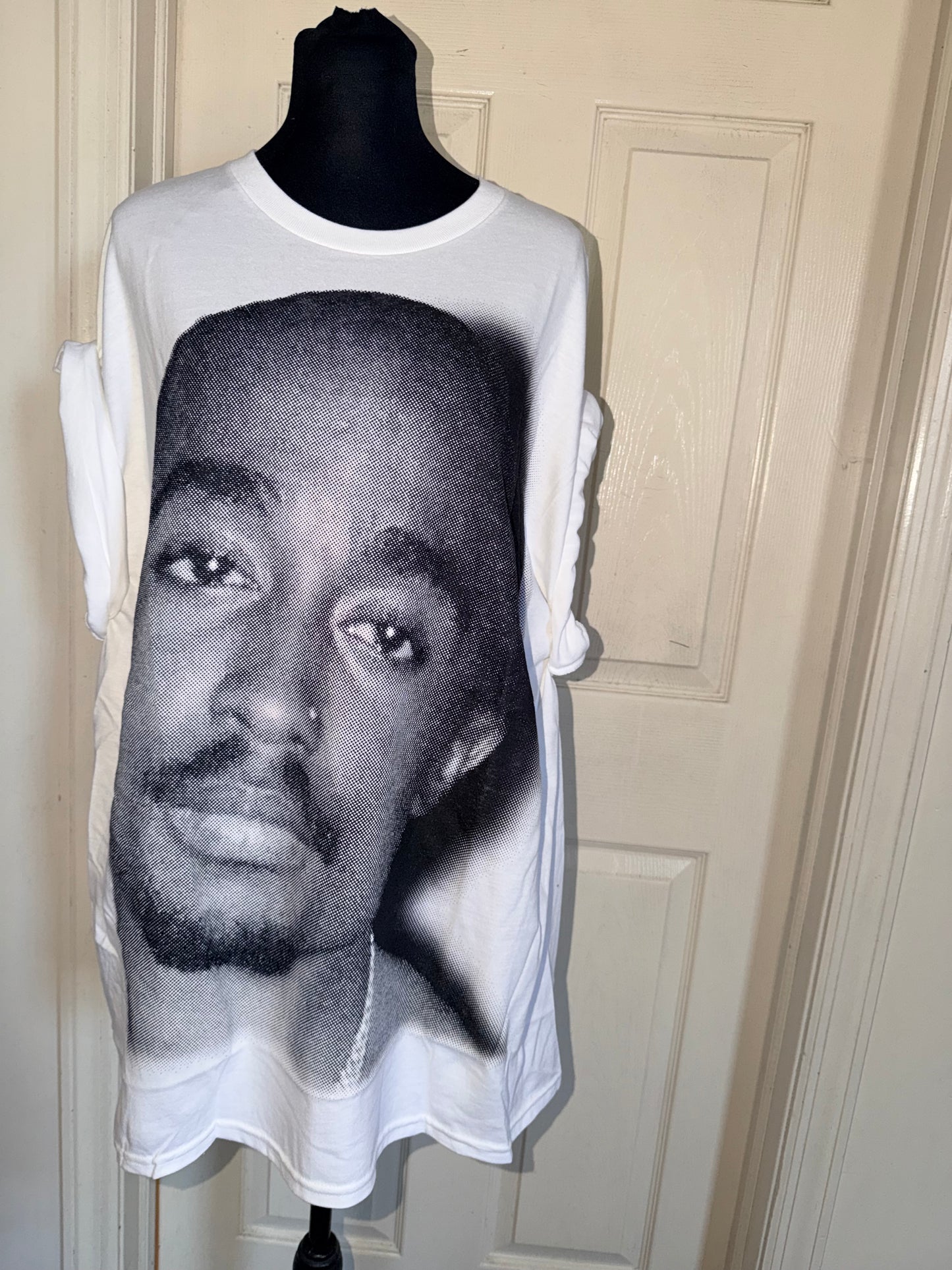 Tupac Double Sided Oversized Distressed Tee
