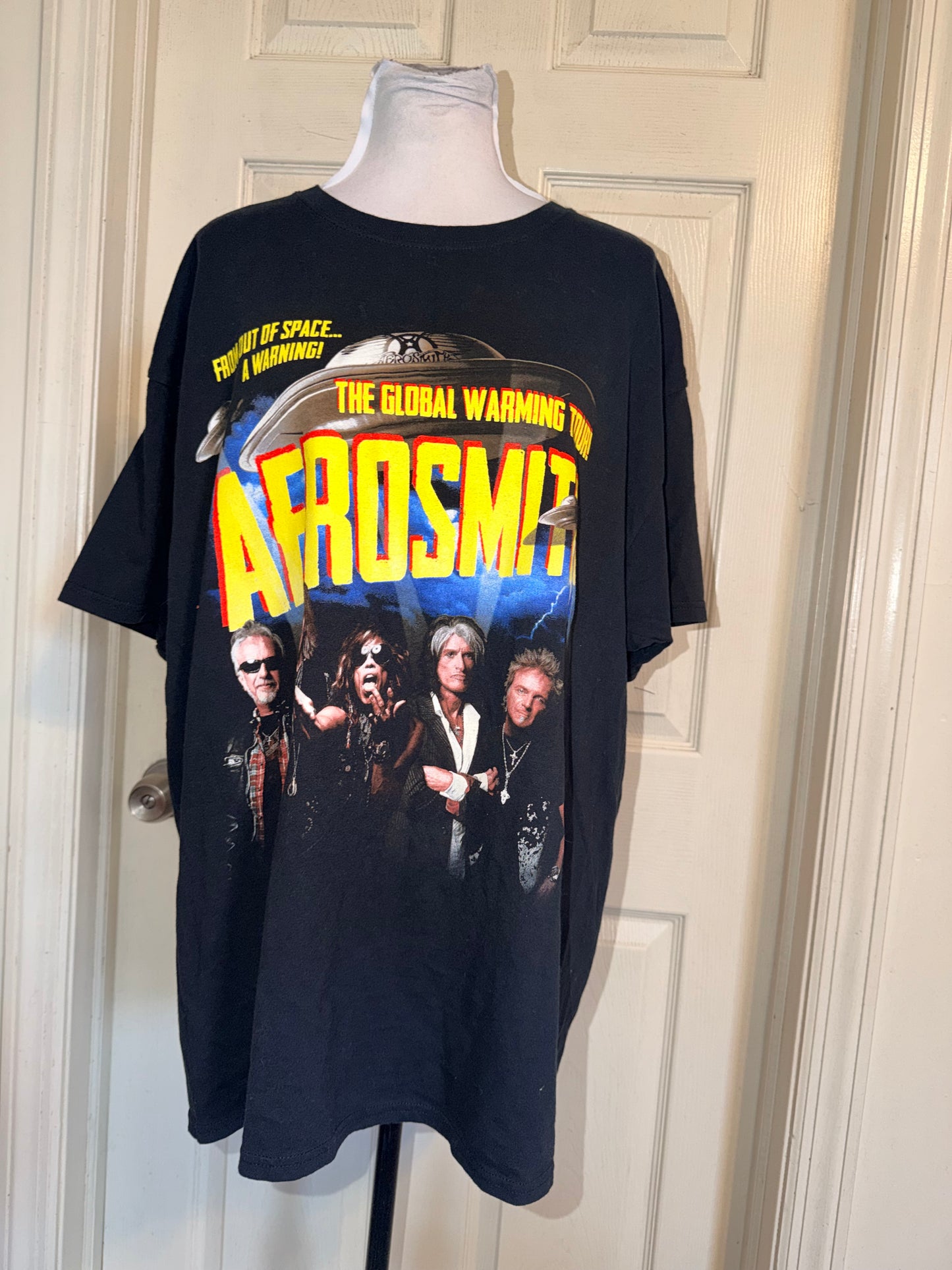 Aerosmith Double Sided Vintage Oversized Distressed Tee