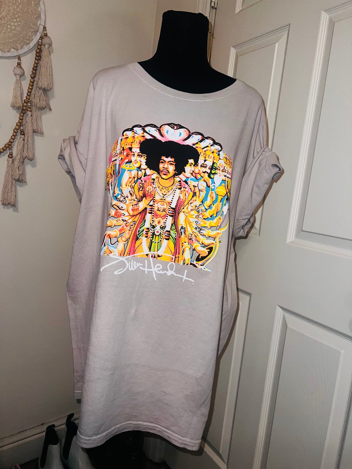 Jimi Hendrix Oversized Distressed Tee