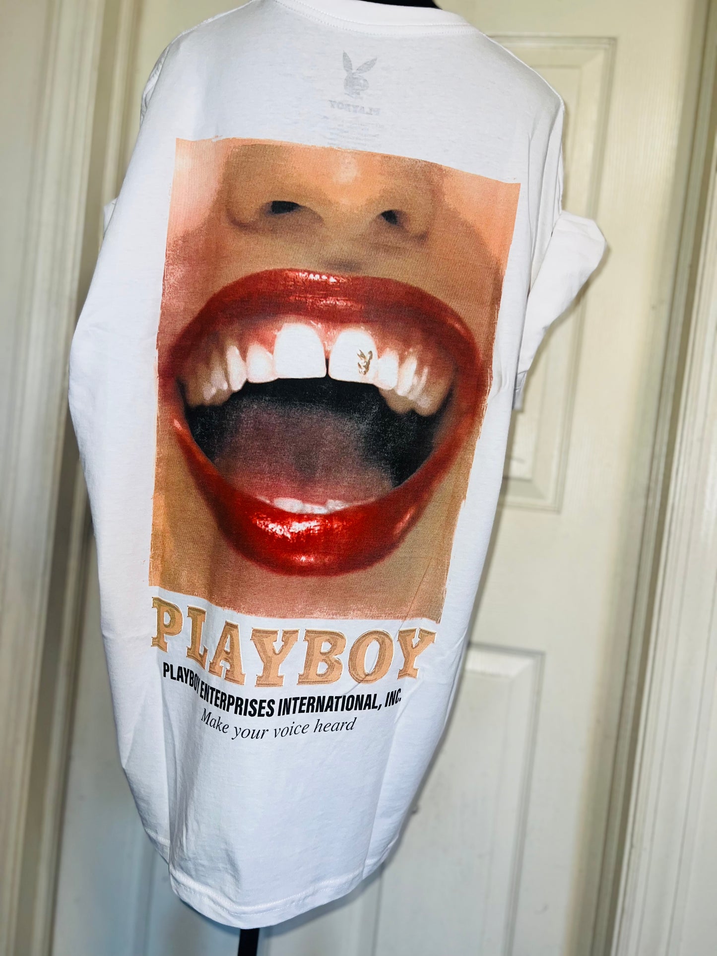 Playboy Double Sided Oversized Distressed Tee