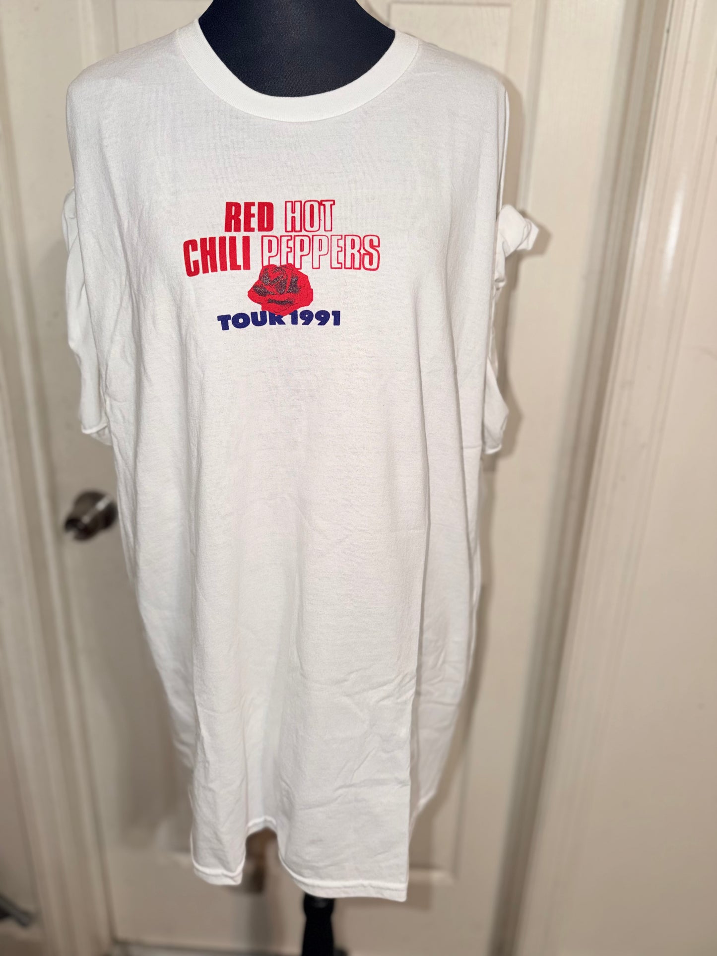 Red Hot Chili Peppers Double Sided Oversized Distressed Tee