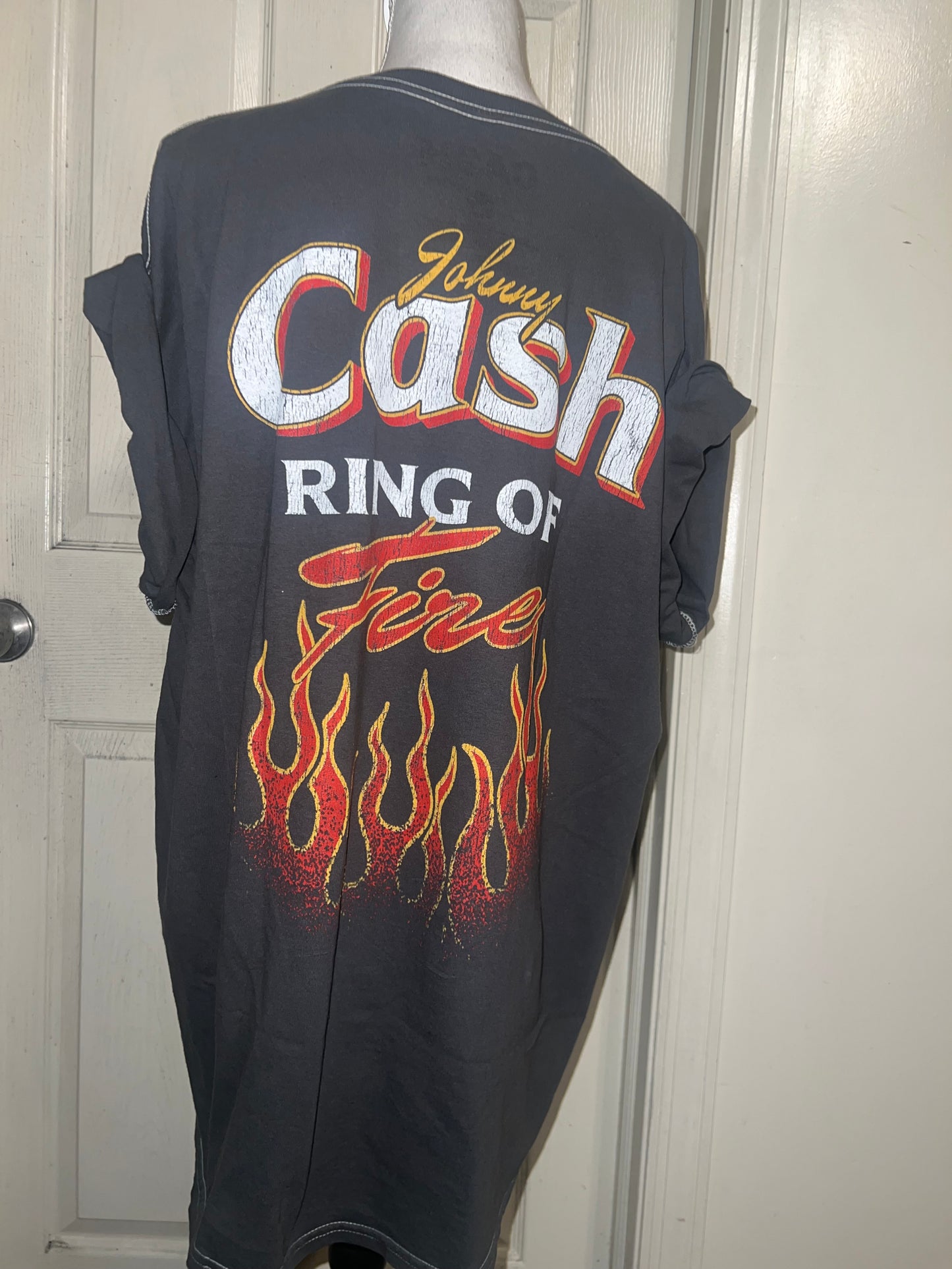 Johnny Cash Double Sided Oversized Distressed Tee