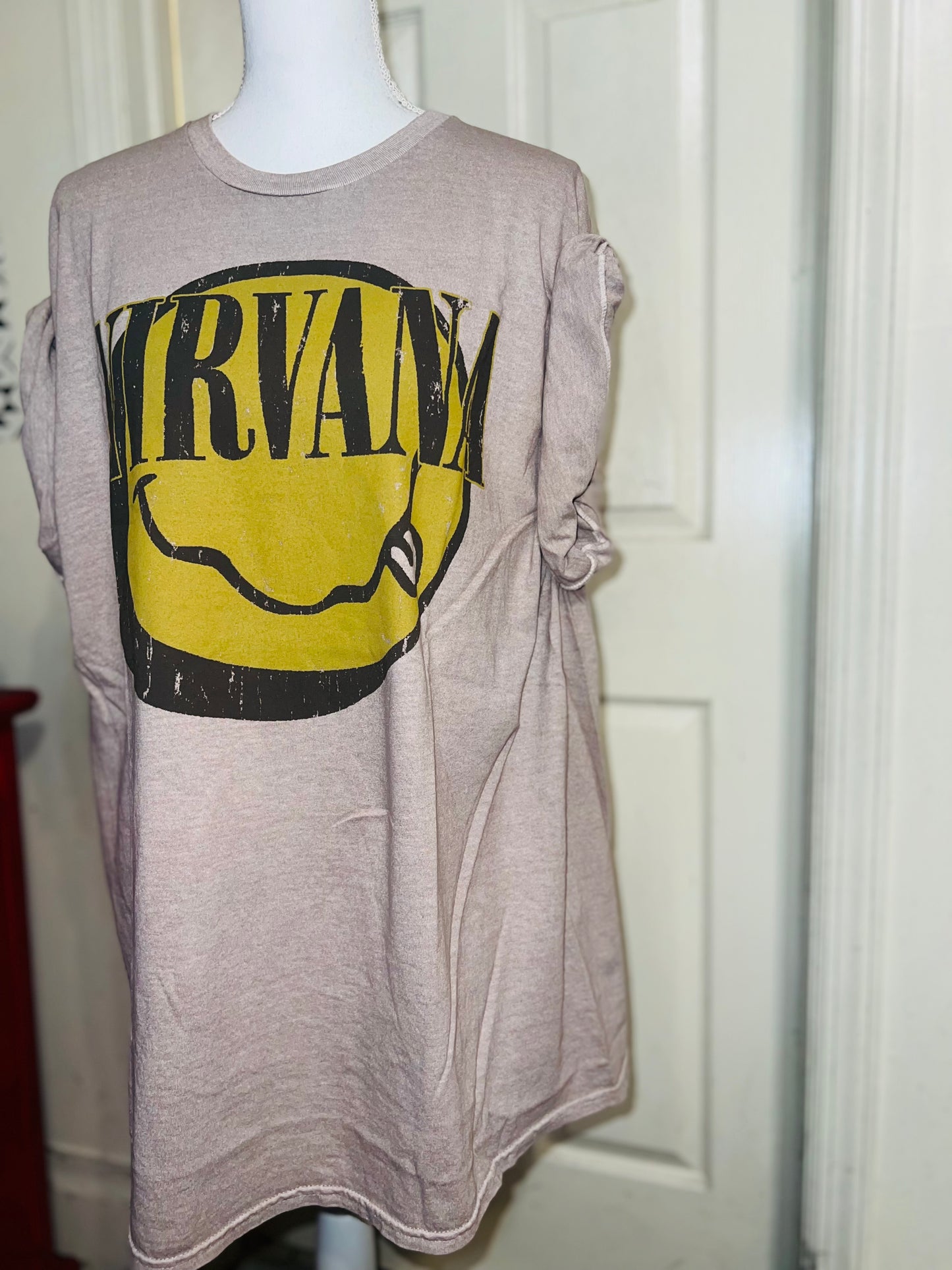 Nirvana Oversized Distressed Tee