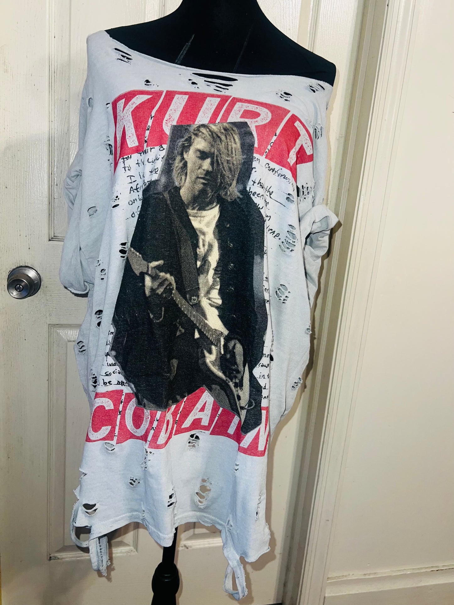 Kurt Cobain Oversized Distressed Tee