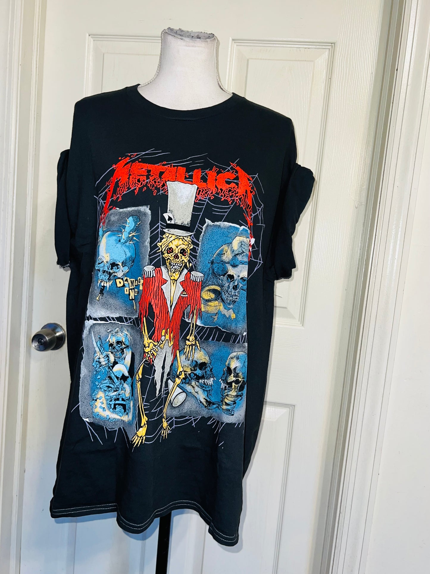 Metallica Double Sided Oversized Distressed Tee