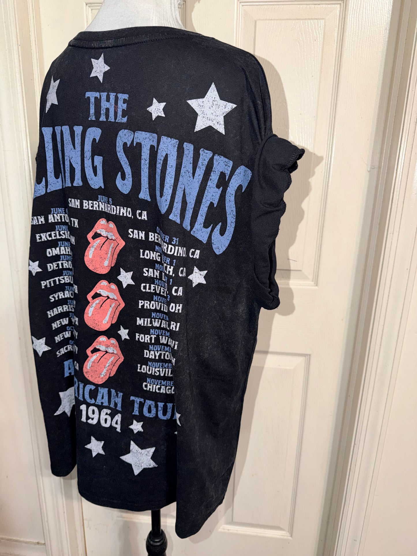 The Rolling Stones Double Sided Oversized Distressed Tee