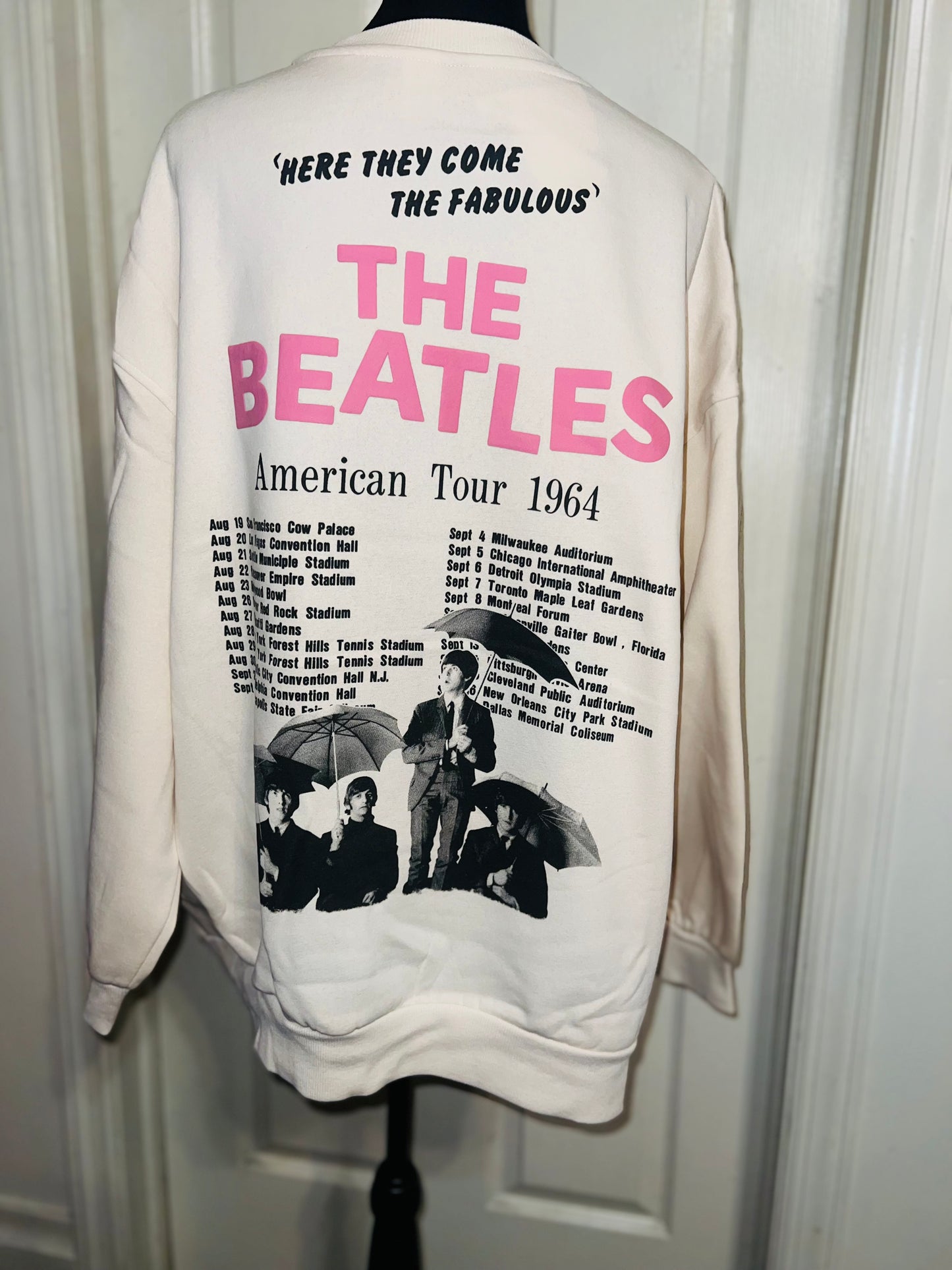 The Beatles Double Sided Oversized Distressed Tee