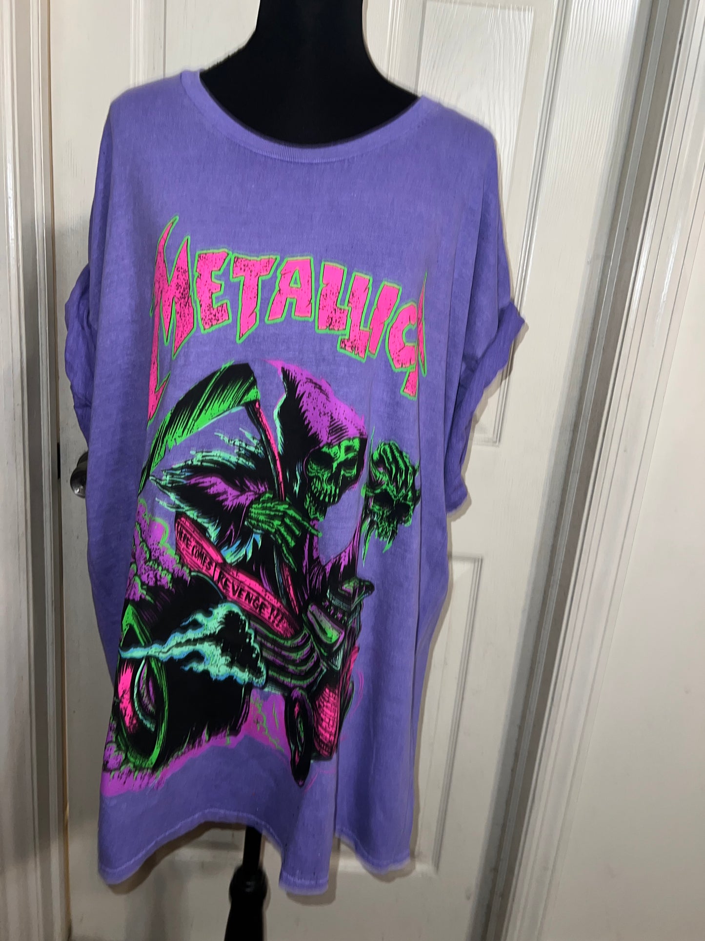 Metallica Oversized Double Sided Distressed Tee