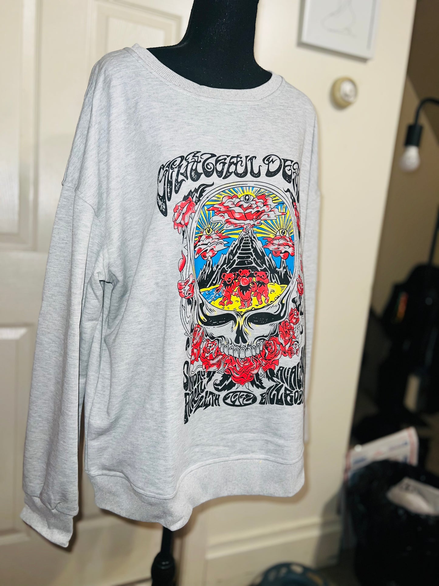 Grateful Dead Oversized Distressed Sweatshirt